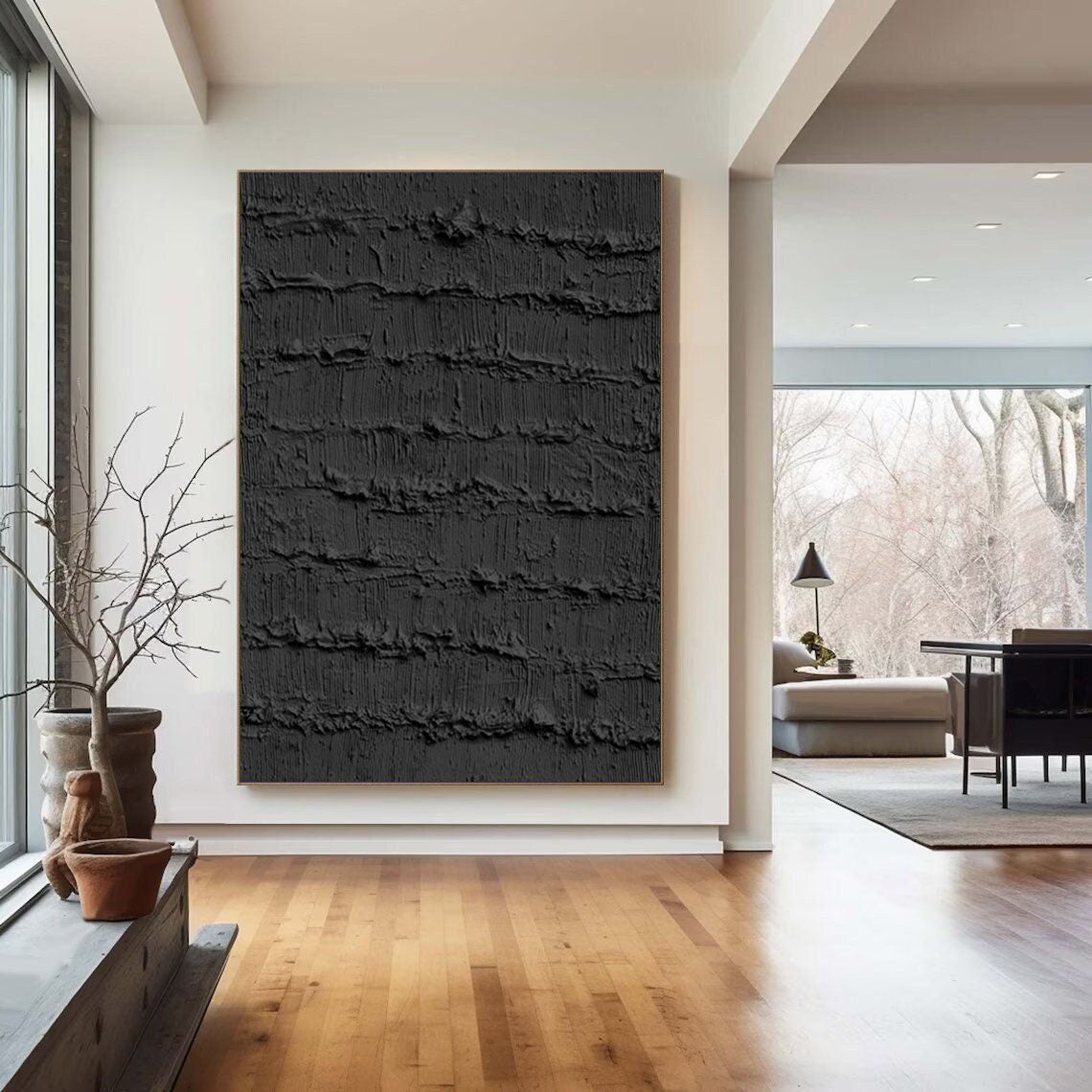 Black Minimalist Painting #BM 056