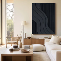Monochrome Mastery: Modern Black Textured Wall Art to Transform Your