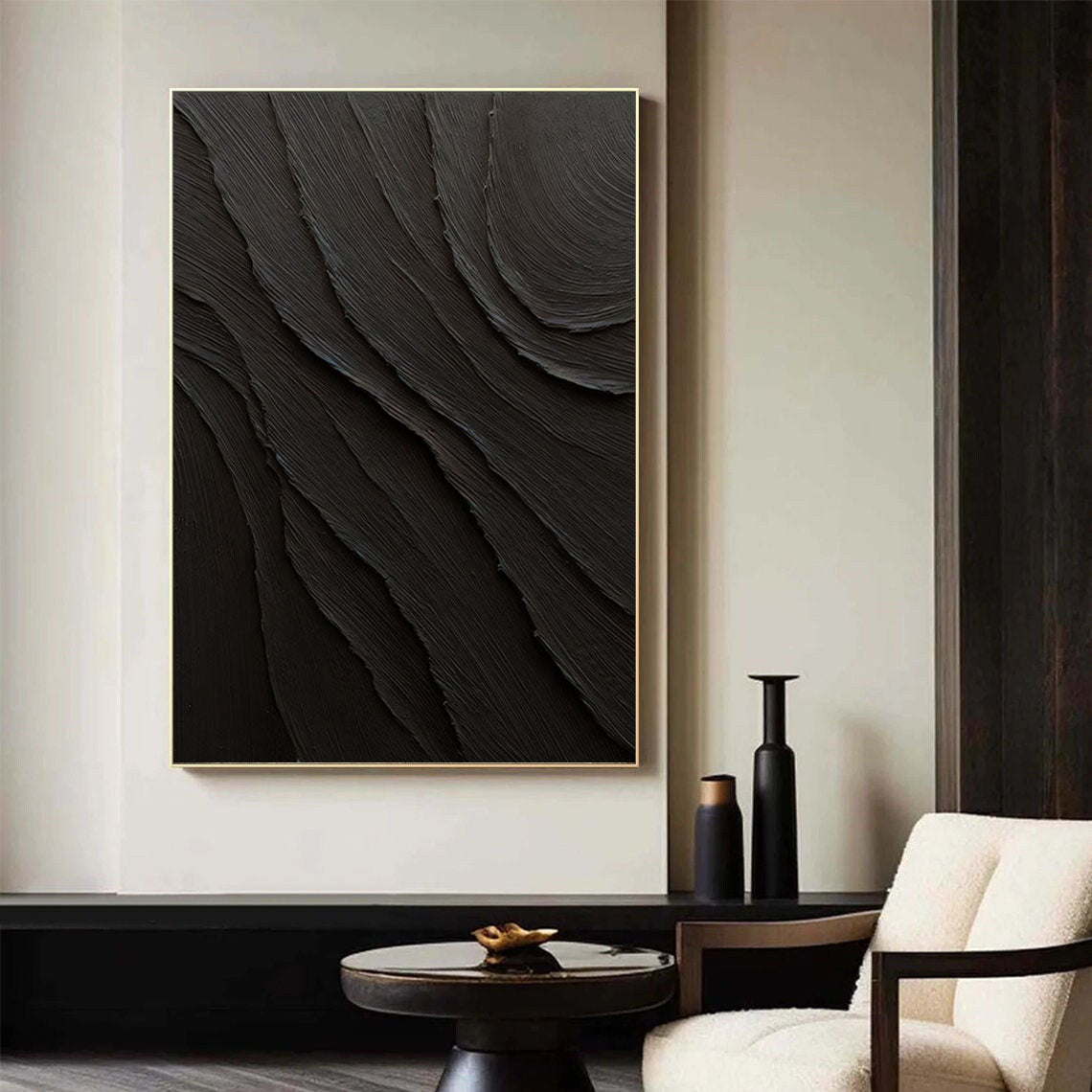 Black Minimalist Painting #BM 017