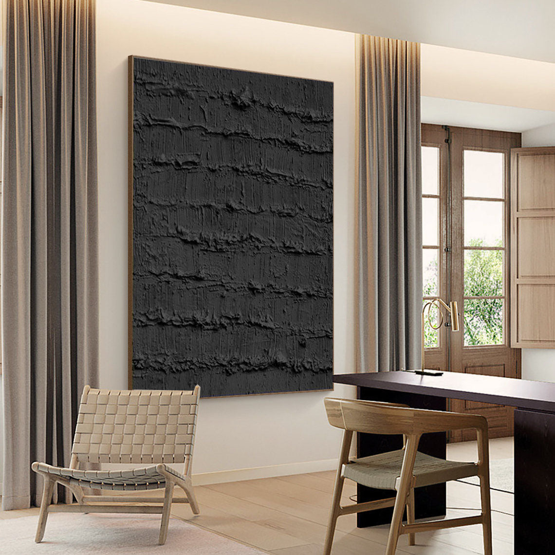 Black Minimalist Painting #BM 056