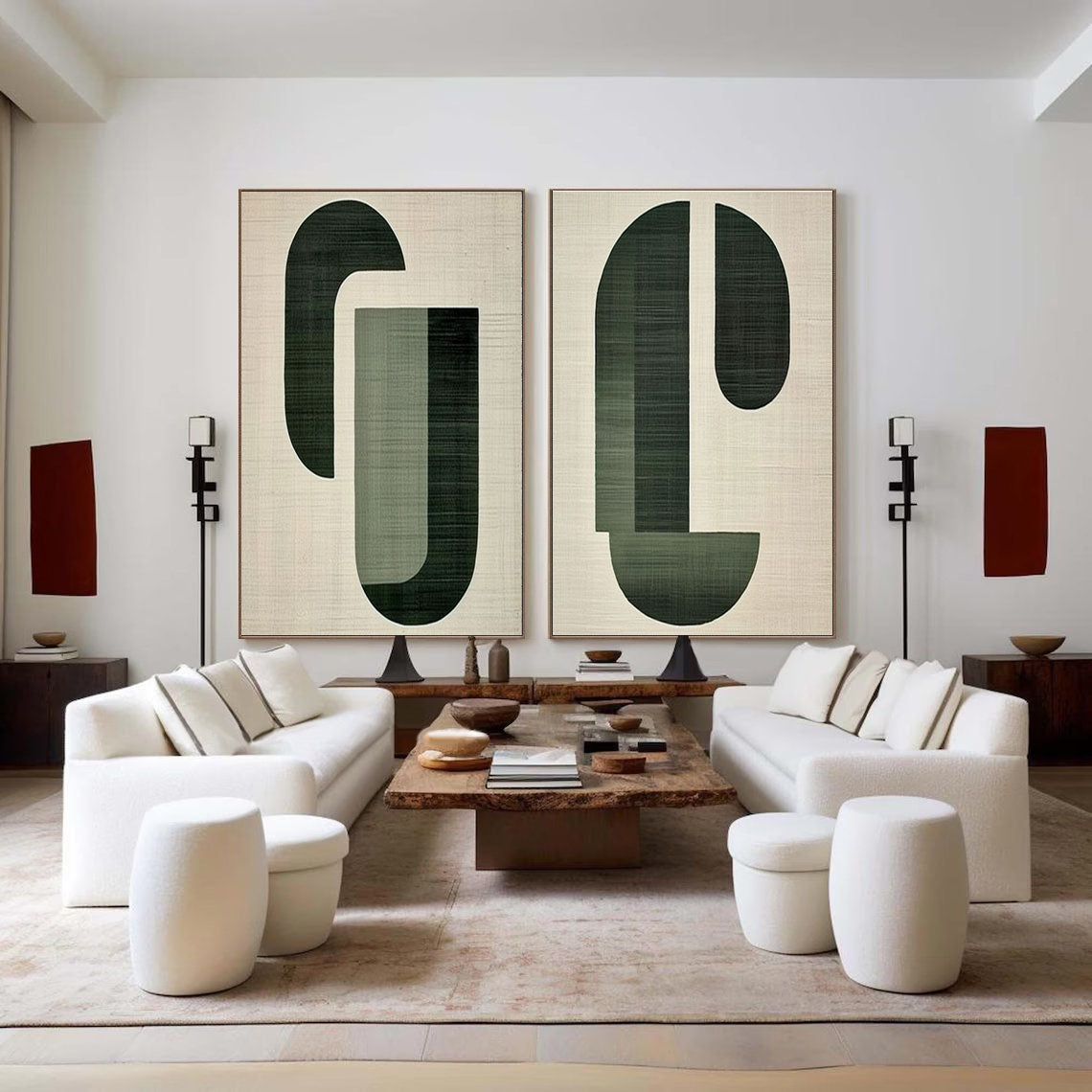 Geometric Minimalist Wall Art Abstract Paintings for Contemporary Spaces #BGS 011