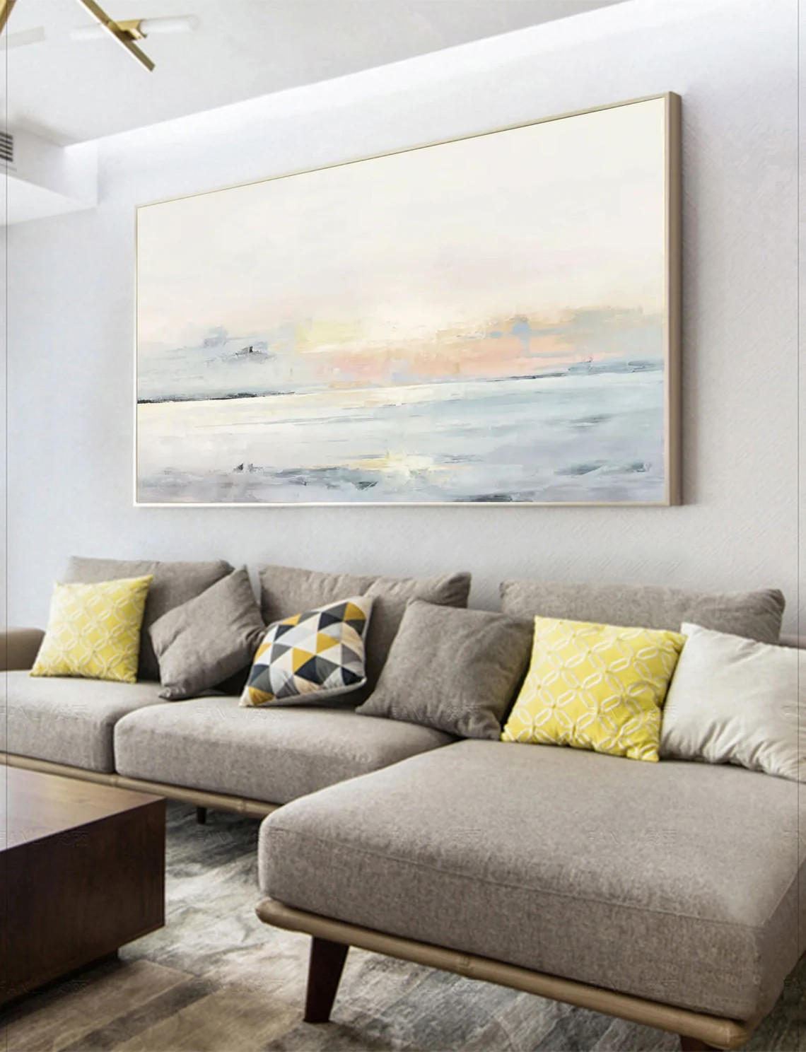 Boho Wall Art - Abstract Coastal Painting #BGA 030