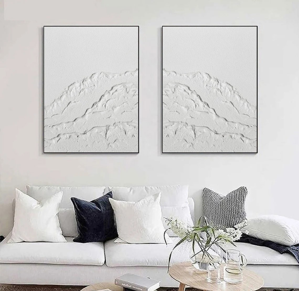 Abstract White Texture Art for Modern Spaces #BGA 039