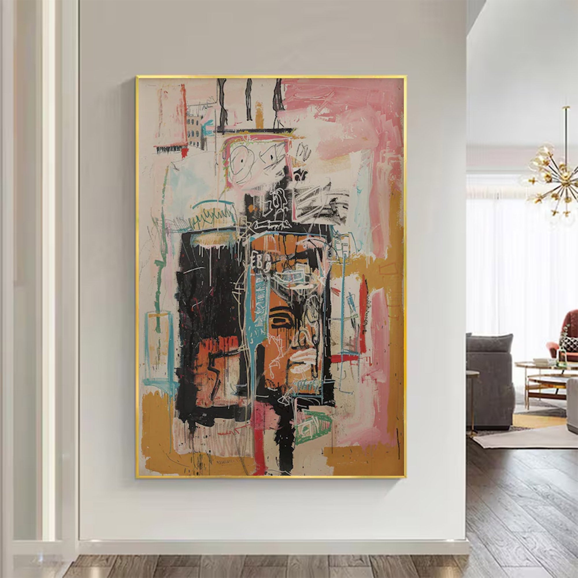 Contemporary Large Neutral Abstract Decor | MuroArt #WGA 001
