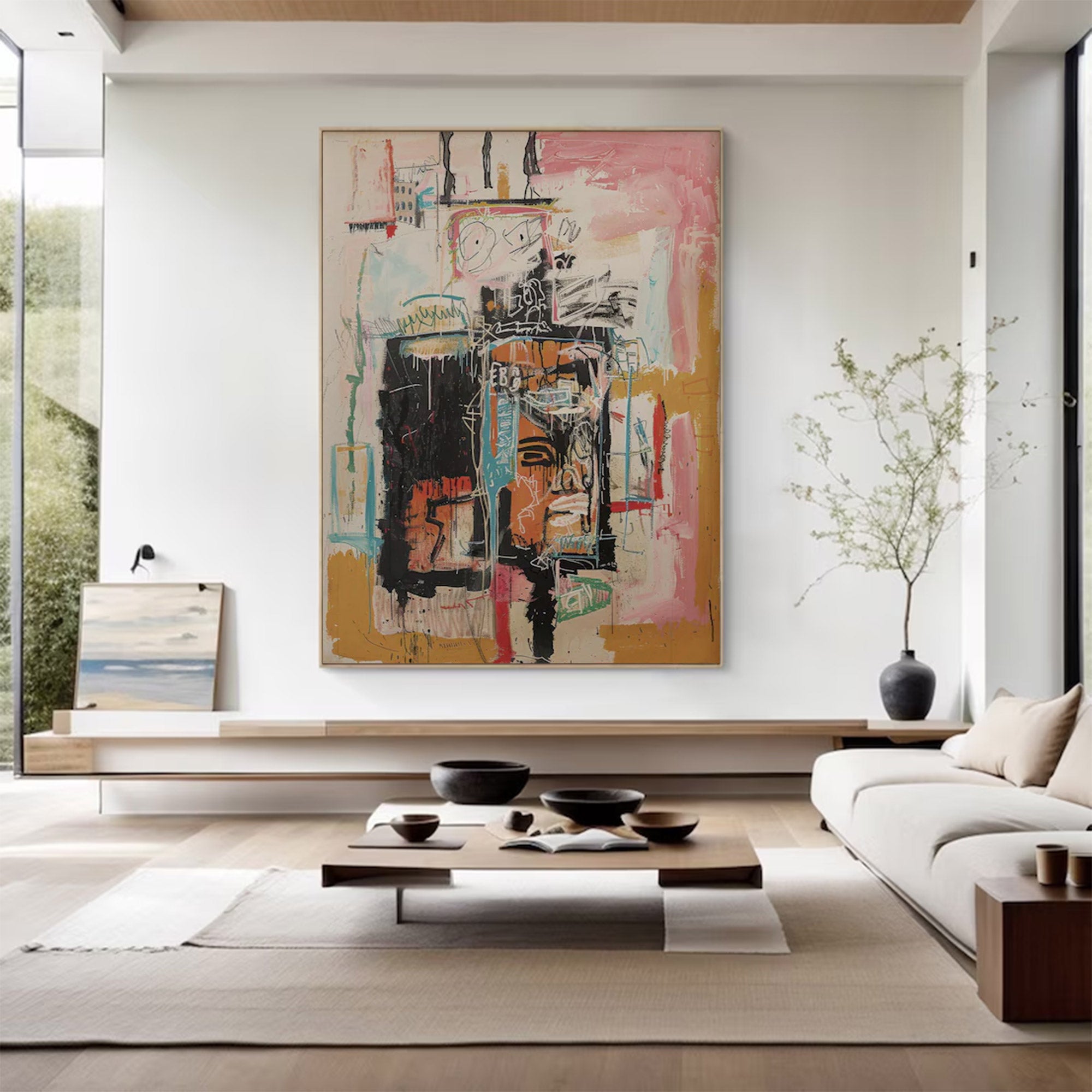 Contemporary Large Neutral Abstract Decor | MuroArt #WGA 001
