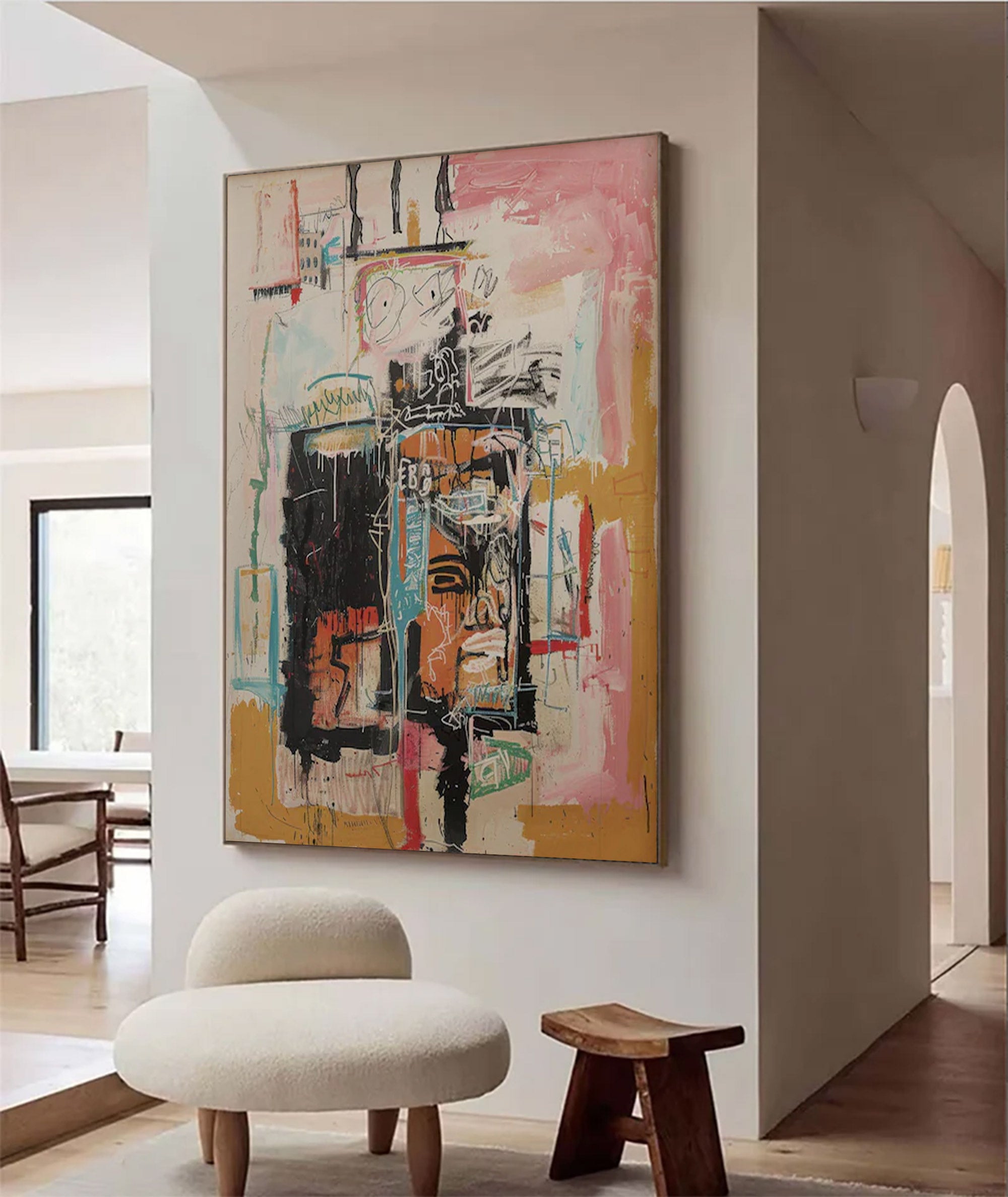 Contemporary Large Neutral Abstract Decor | MuroArt #WGA 001