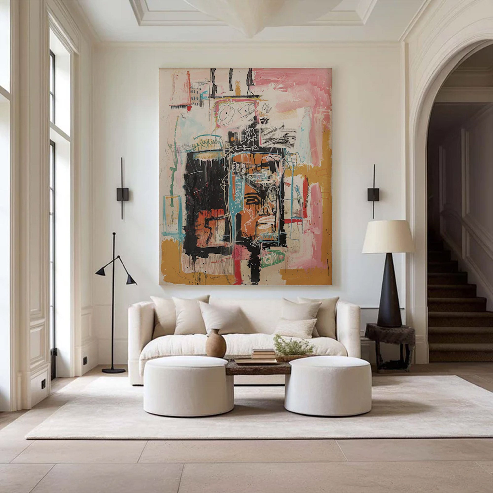 Contemporary Large Neutral Abstract Decor | MuroArt #WGA 001