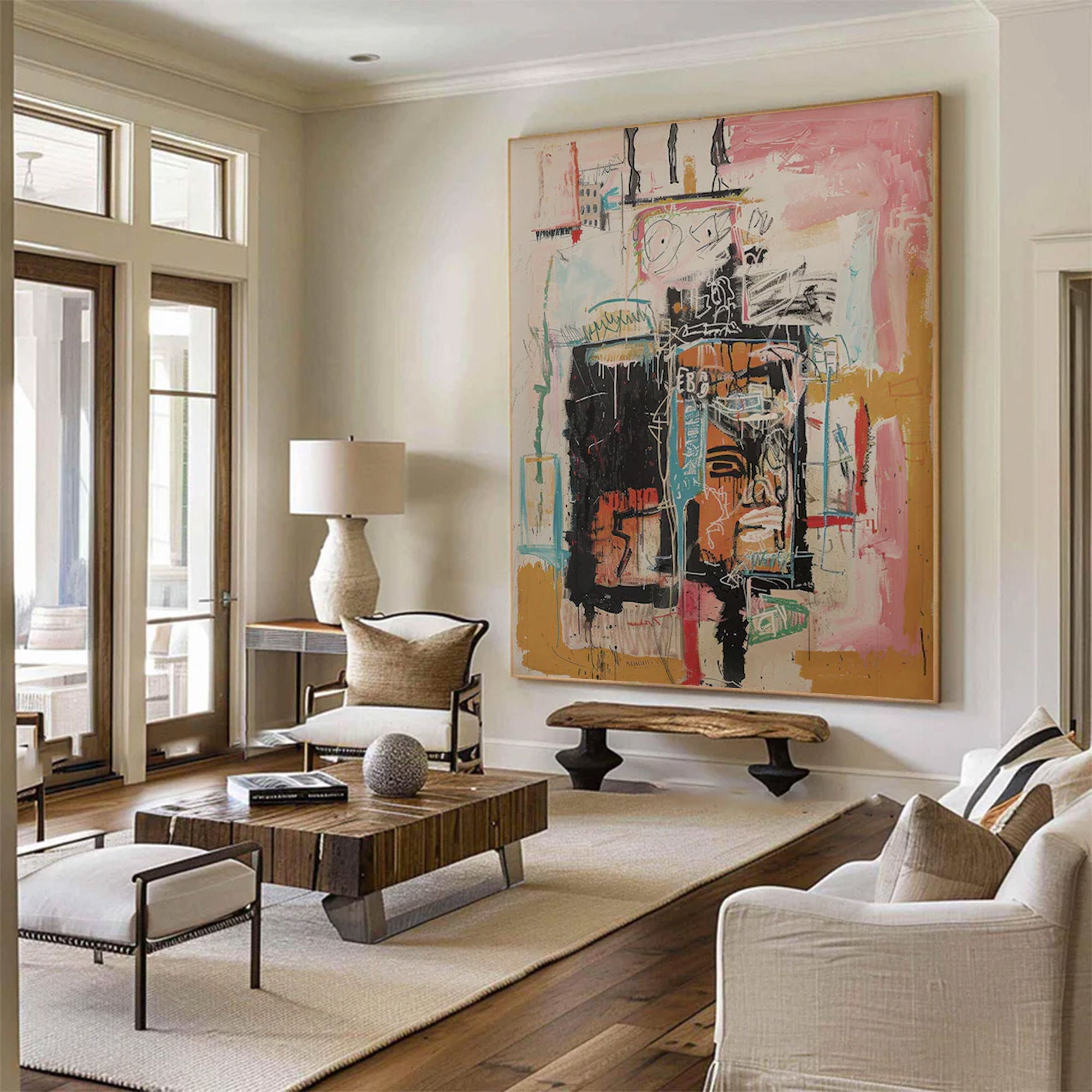Contemporary Large Neutral Abstract Decor | MuroArt #WGA 001