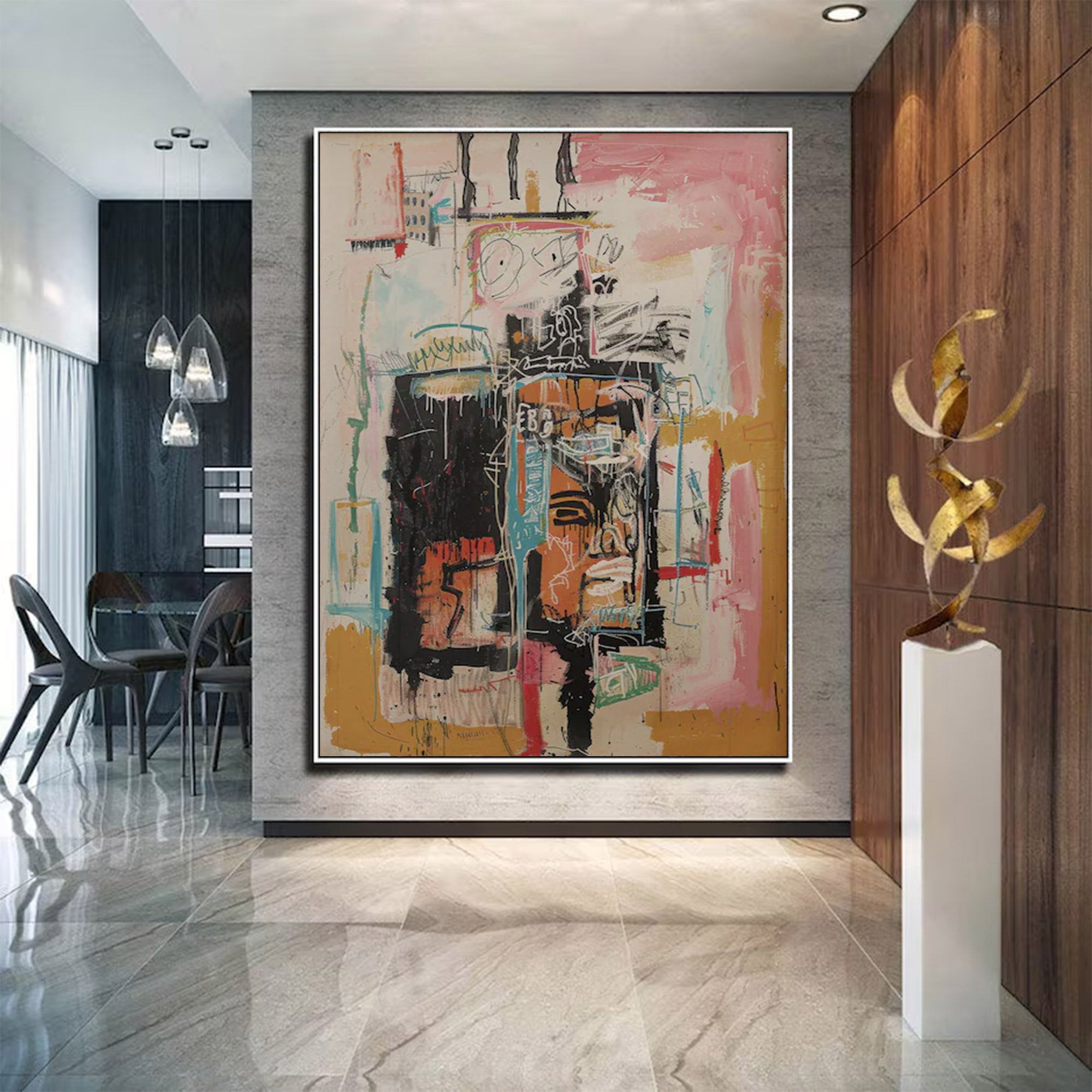 Contemporary Large Neutral Abstract Decor | MuroArt #WGA 001