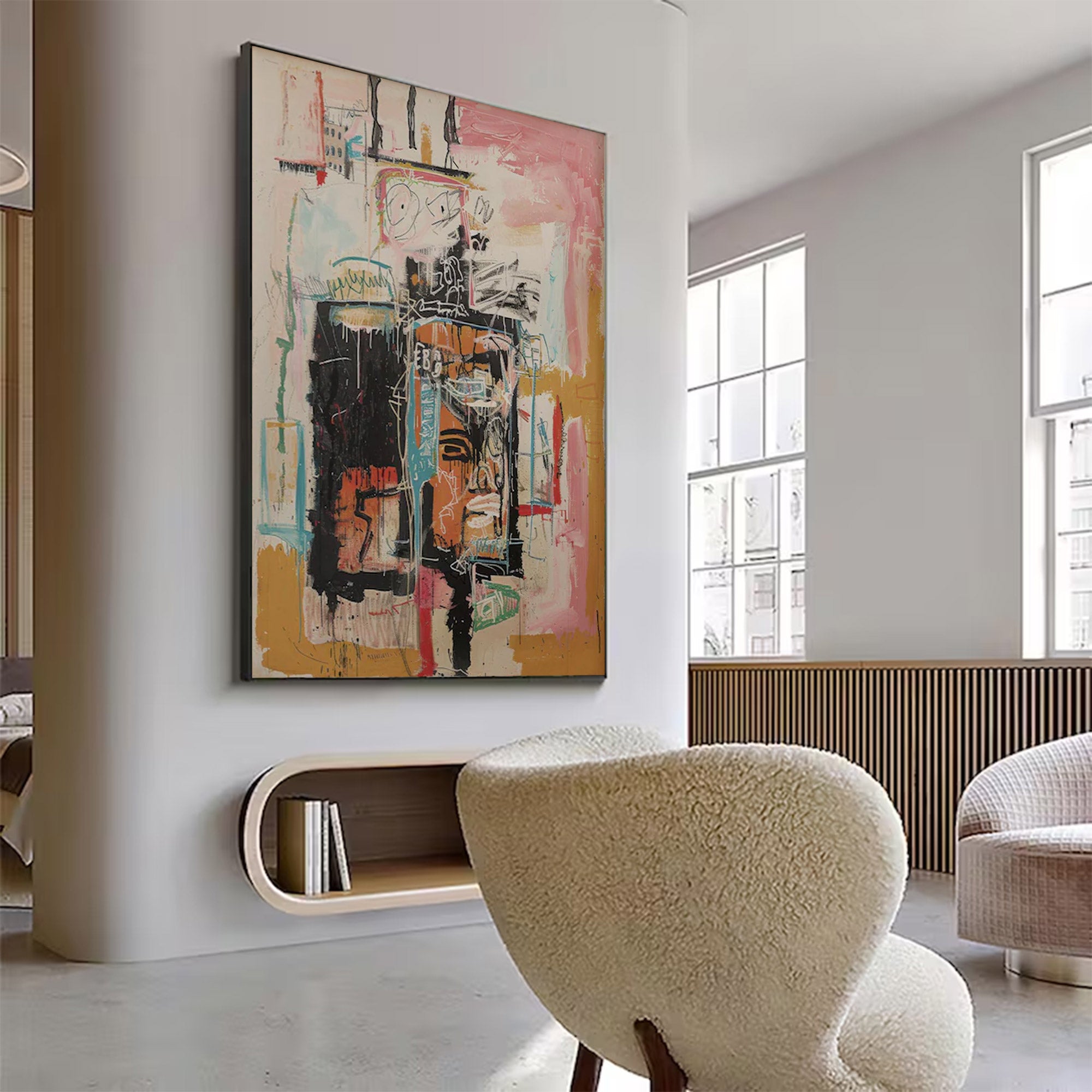 Contemporary Large Neutral Abstract Decor | MuroArt #WGA 001
