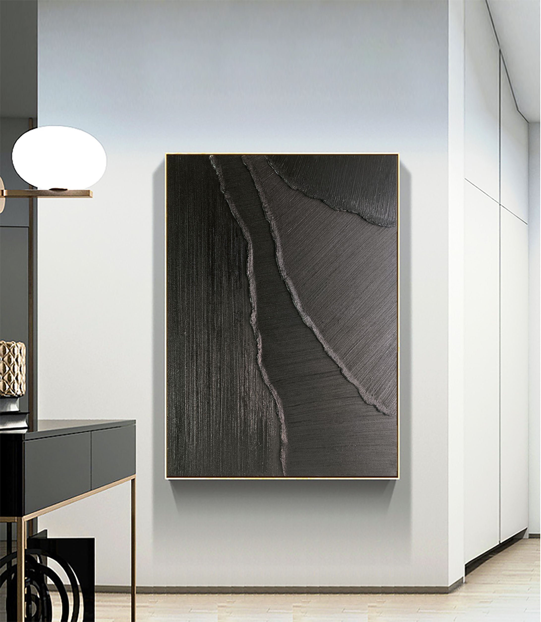 Black Minimalist Painting #BM 030