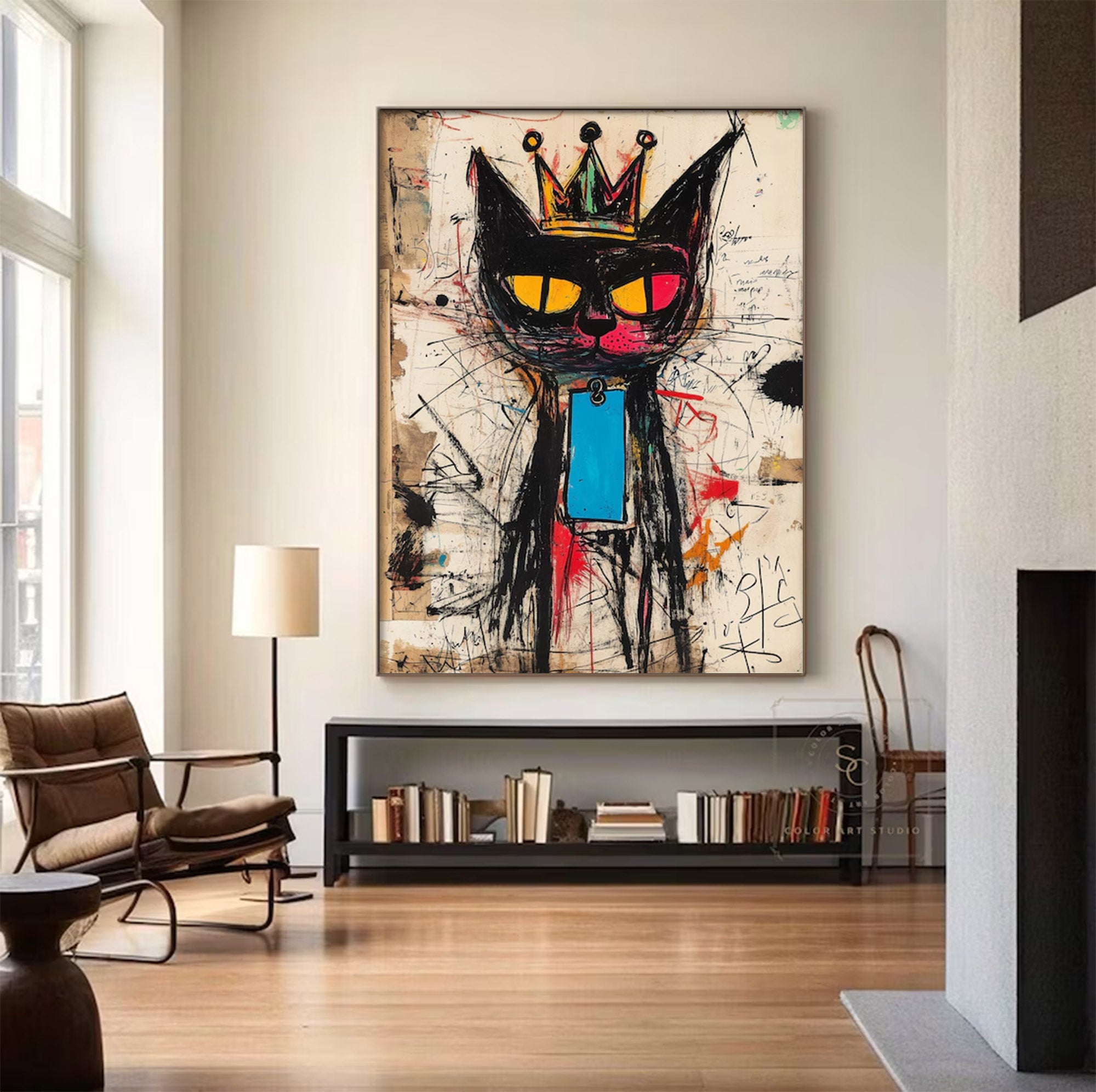 Large Contemporary Neutral Abstract Art | MuroArt #WGA 010