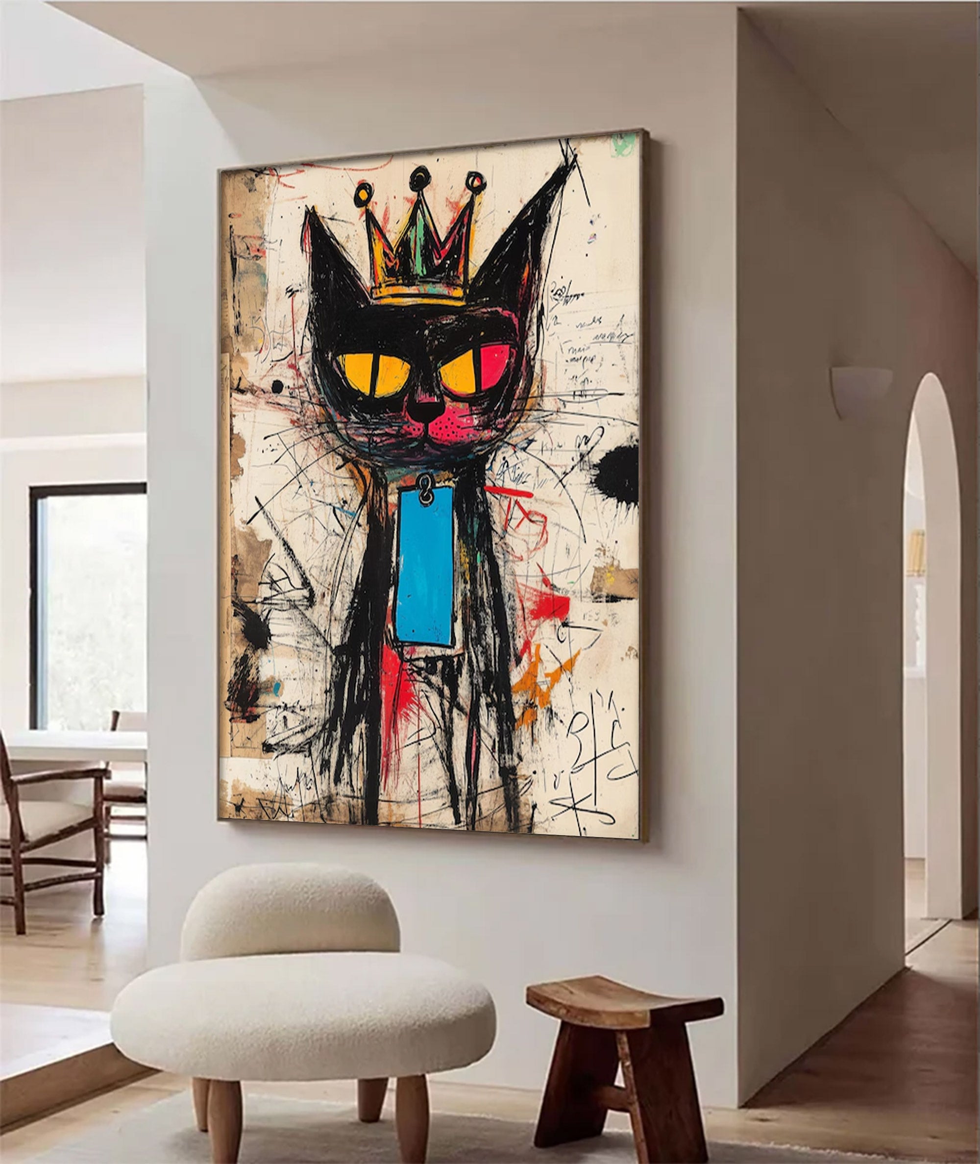 Large Contemporary Neutral Abstract Art | MuroArt #WGA 010