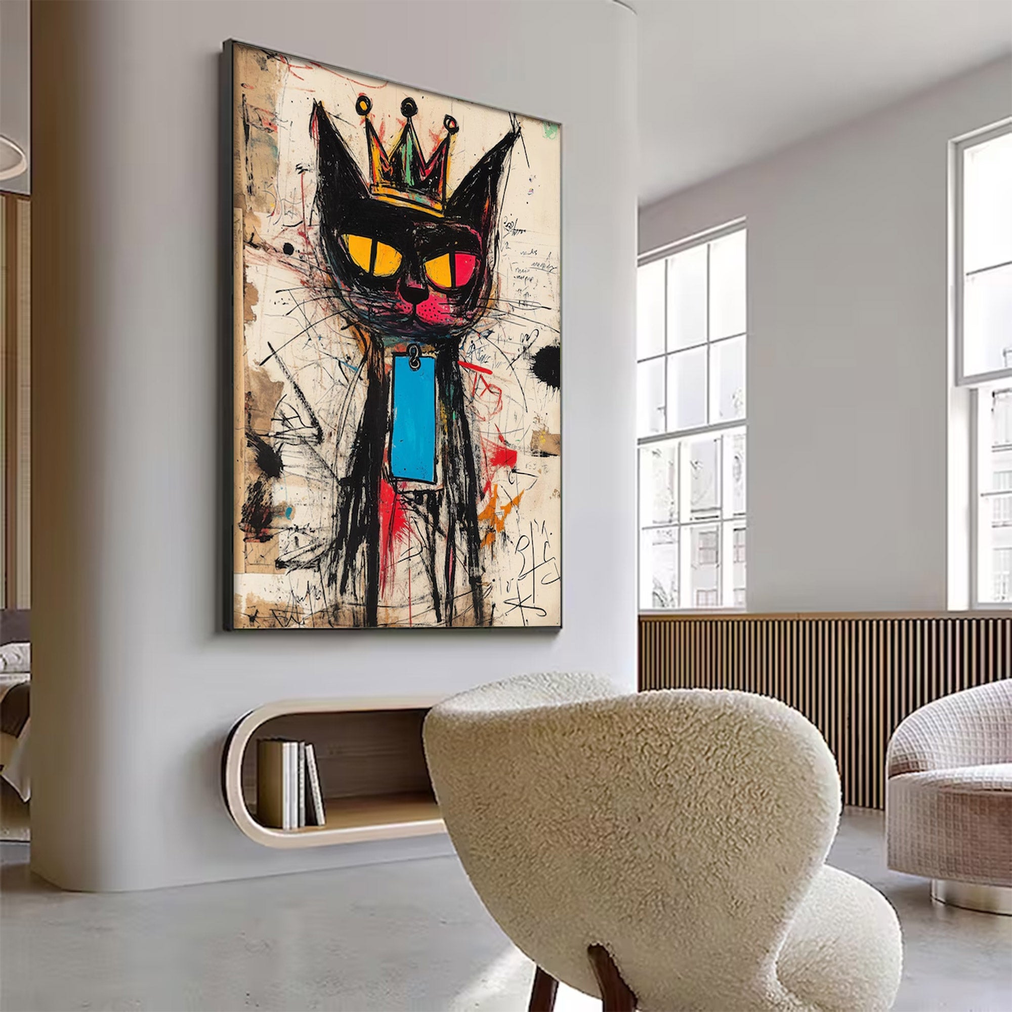 Large Contemporary Neutral Abstract Art | MuroArt #WGA 010