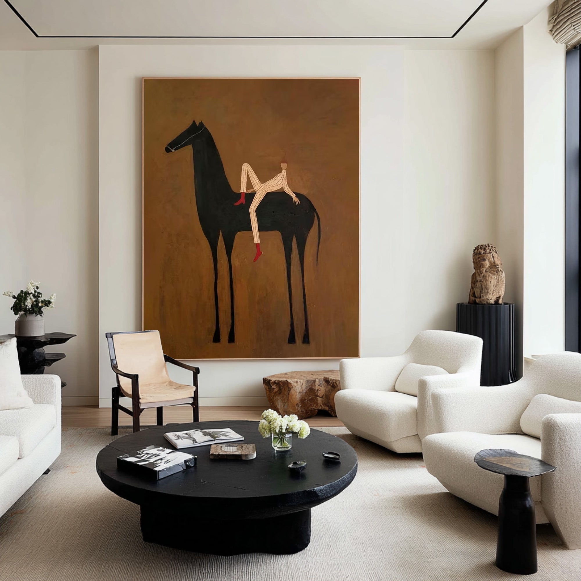 Large Modern Horse Wall Art for Contemporary Interiors
