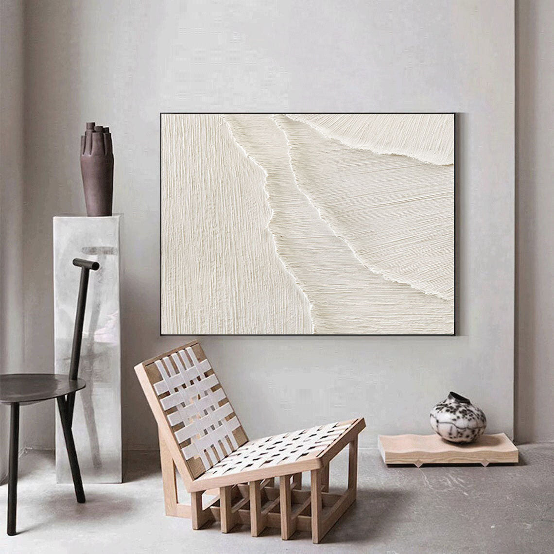 White Minimalist Painting #WM 018