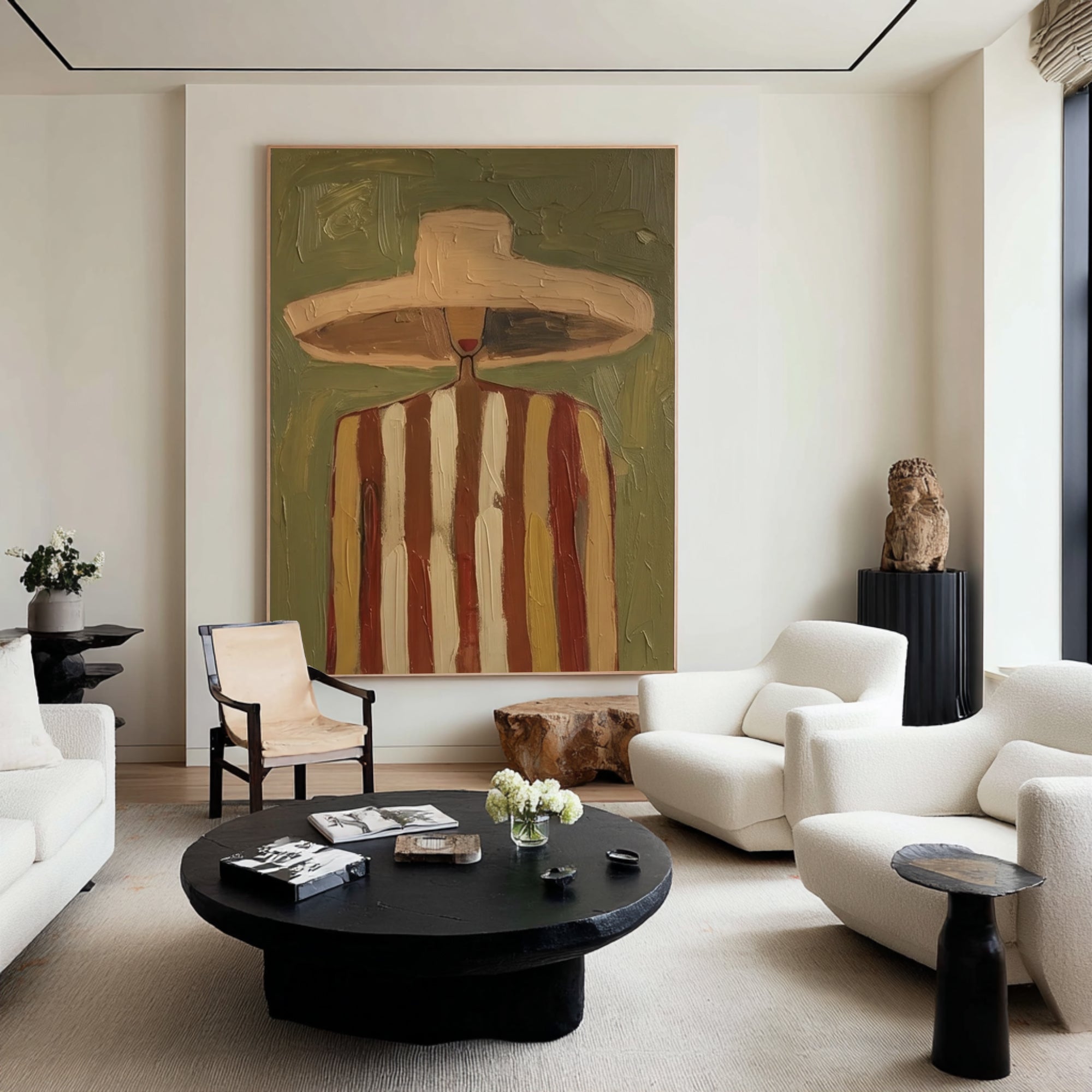 Large Modern Figurative Painting Fashion Inspired Wall Decor
