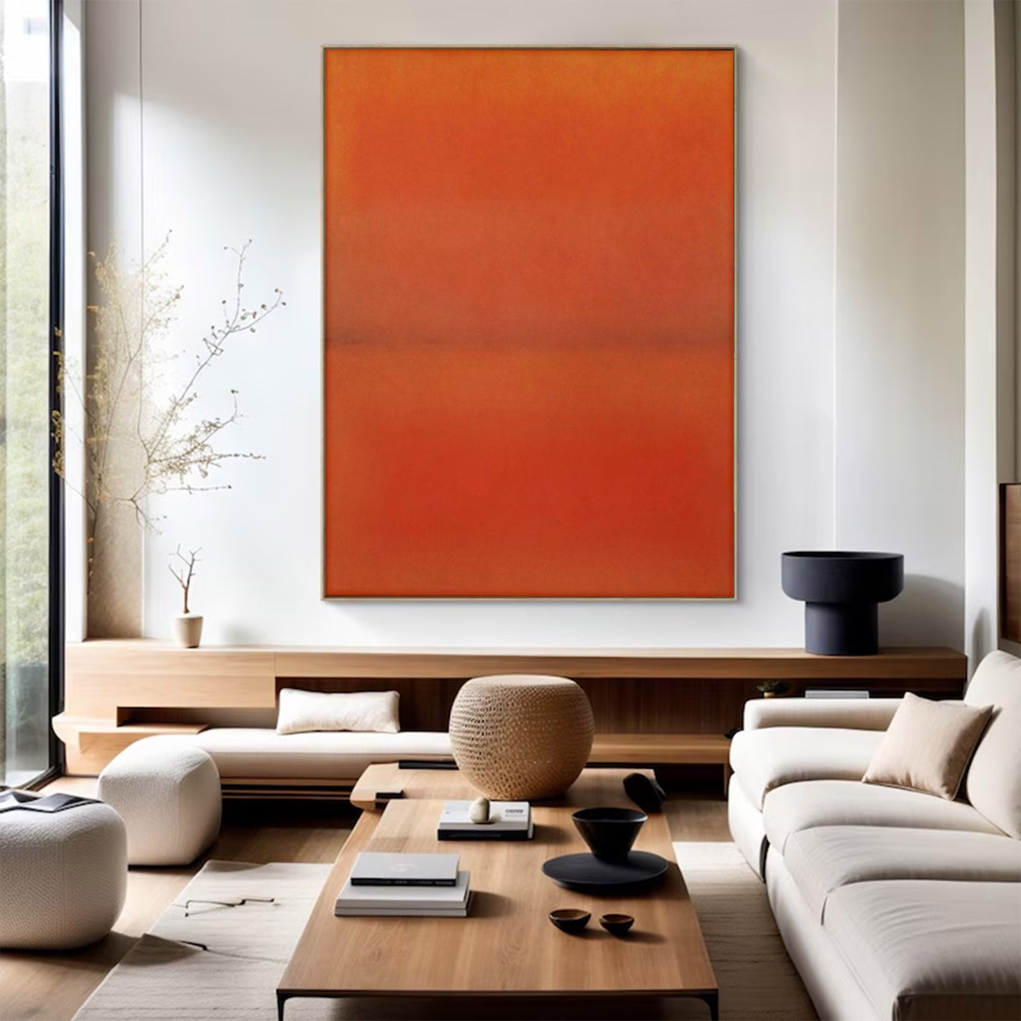 Abstract Orange Red Wall Art | MuroArt #WG 104
