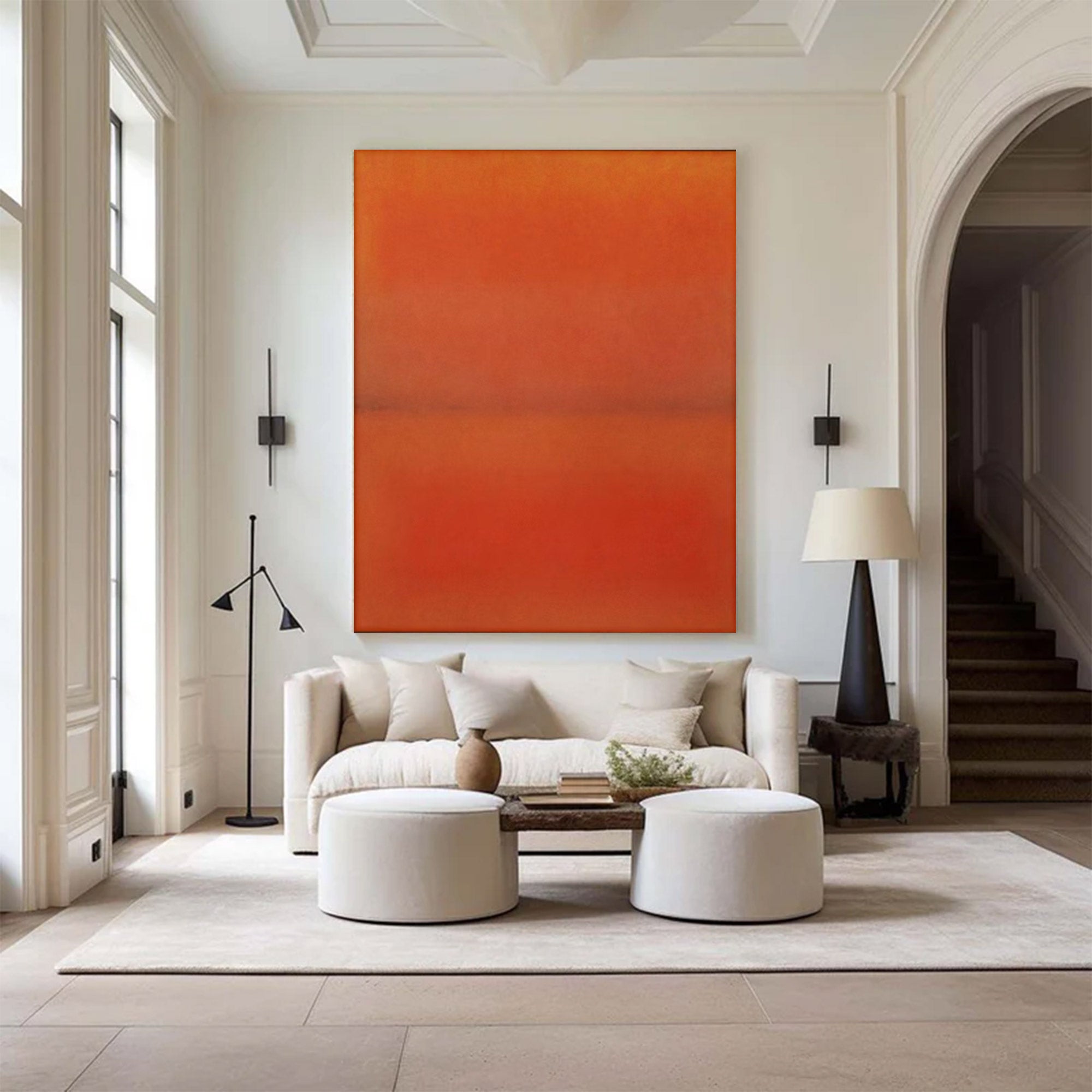 Abstract Orange Red Wall Art | MuroArt #WG 104
