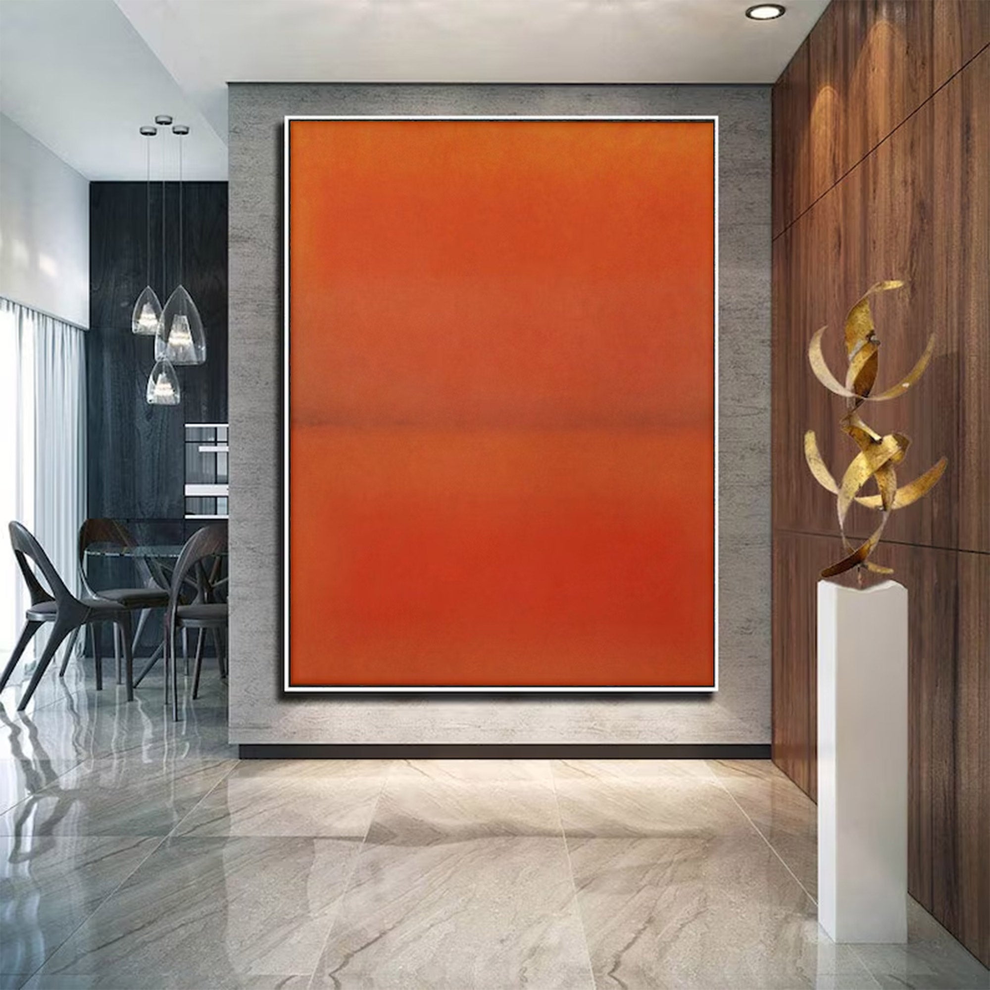 Abstract Orange Red Wall Art | MuroArt #WG 104