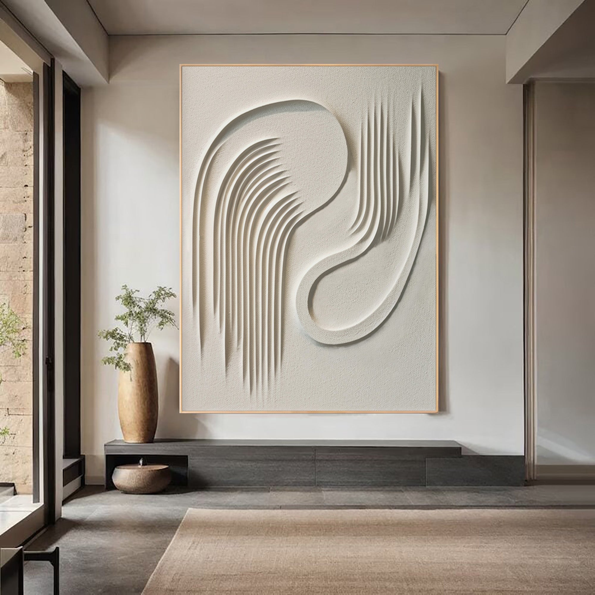 White Textured 3D Wall Art | Minimalist Modern Art #WG 093