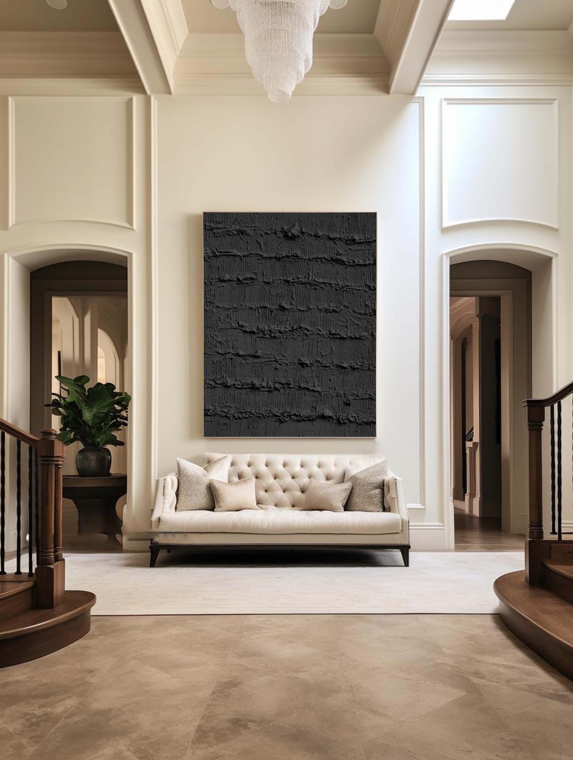 Black Minimalist Painting #BM 056