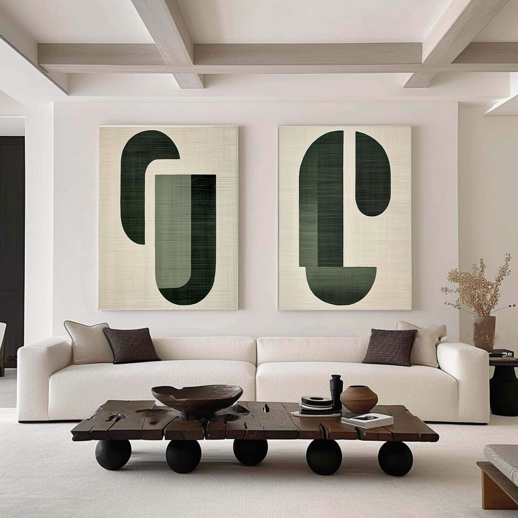 Geometric Minimalist Wall Art Abstract Paintings for Contemporary Spaces #BGS 011