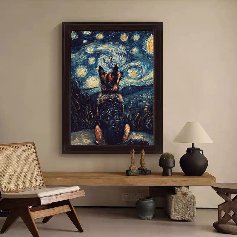 Starry Night Watch, Homage to Van Gogh, Contemporary Wall Art #BGA 076