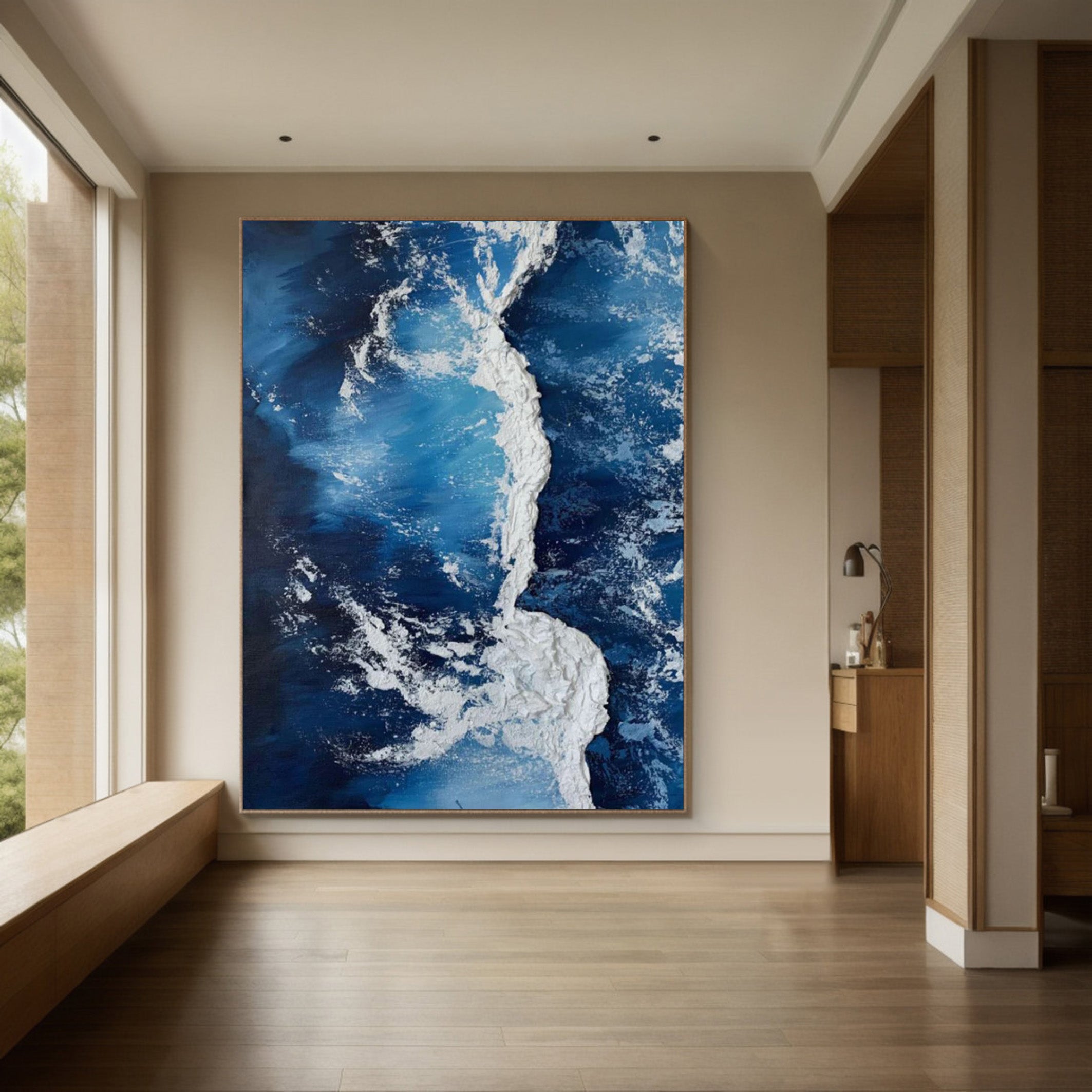 Modern 3D Texture Seascape, Dynamic Ocean Vista #BGA 259