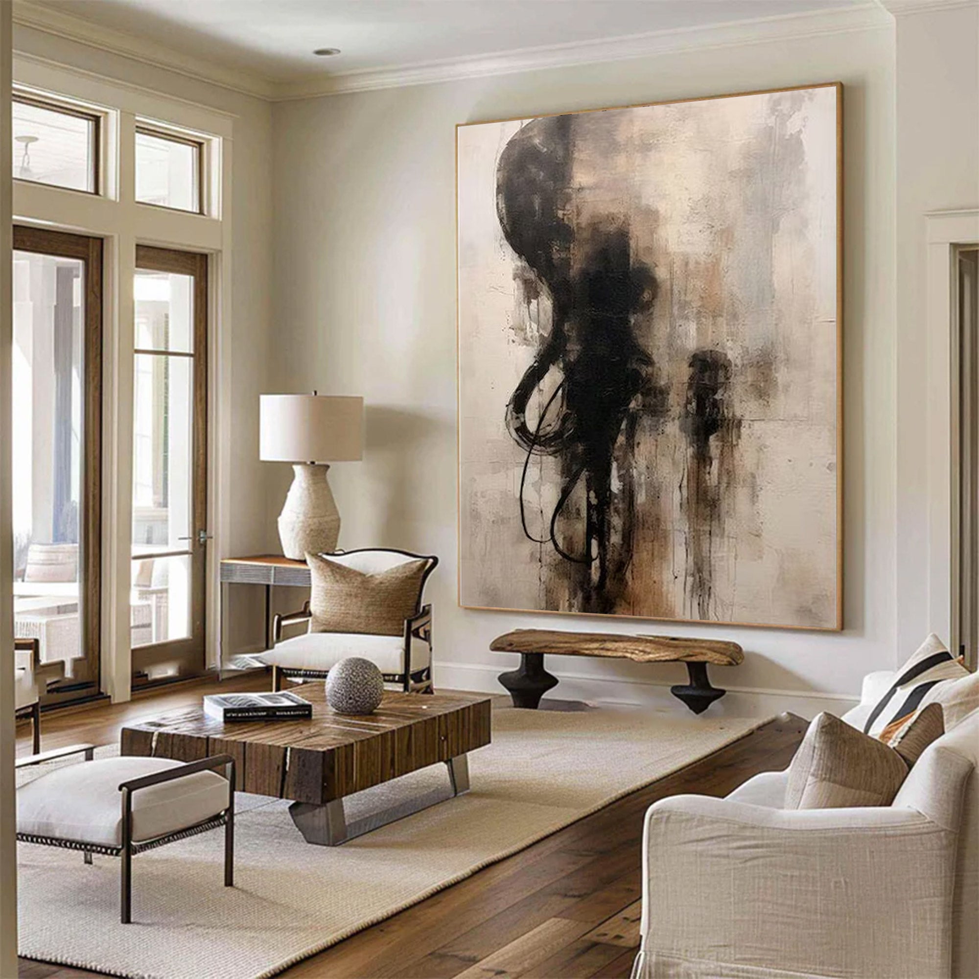Large Abstract Modern Monochromatic Art | MuroArt #WGA 012