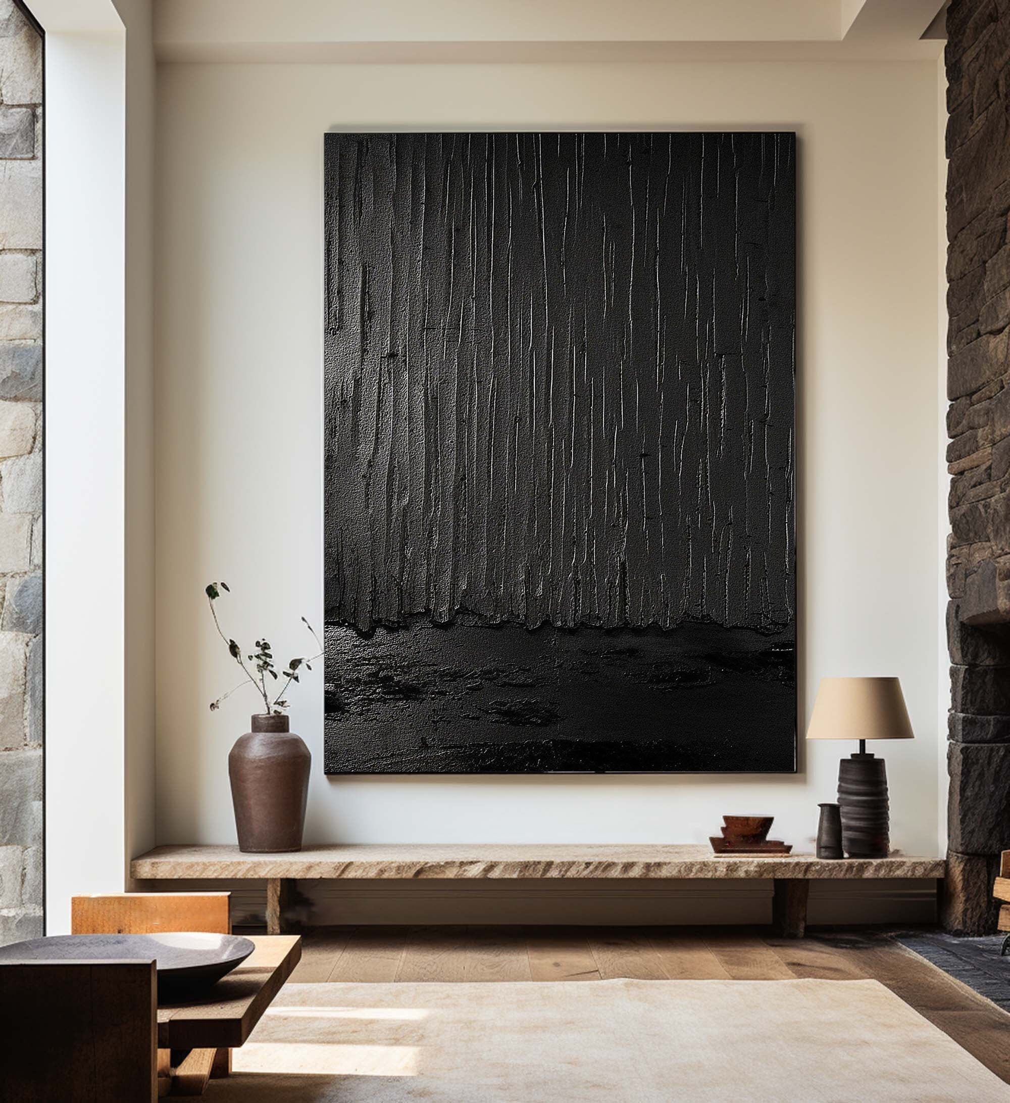 Black Minimalist Painting #BM 016