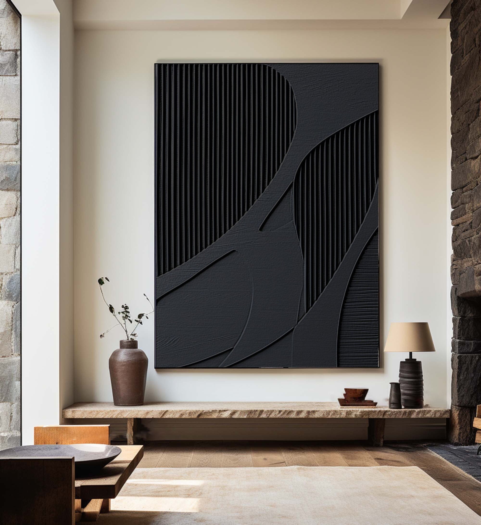 Black Minimalist Painting #BM 024