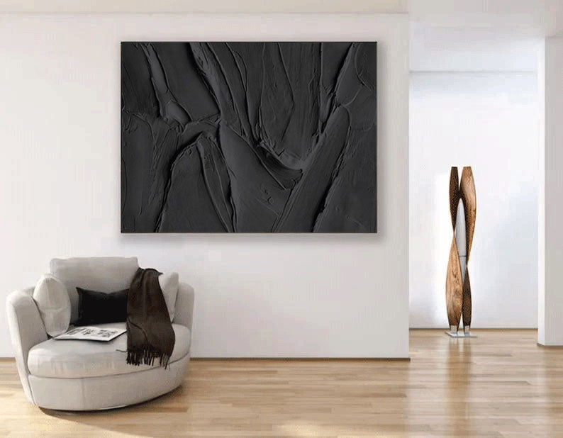 Black Minimalist Painting #BM 058