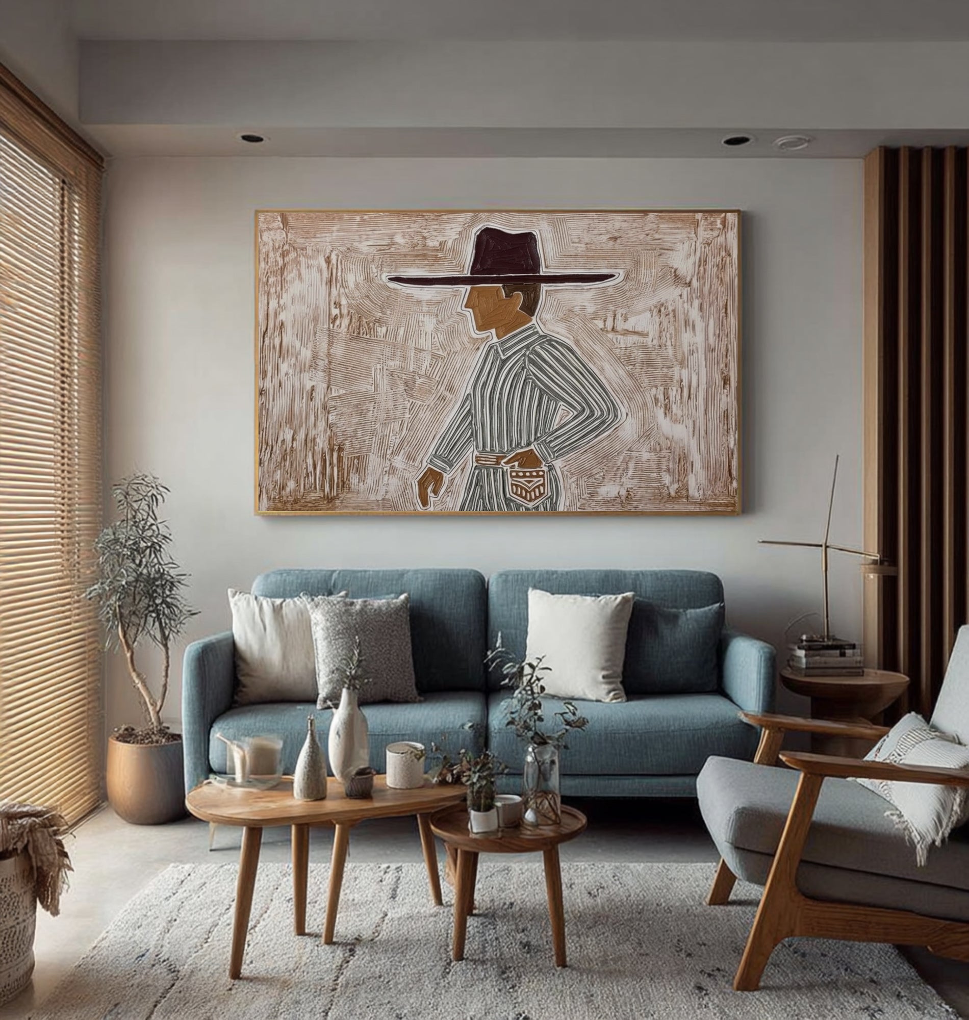 Large Fashion Figure Painting Modern Minimalist Portrait Wall Art