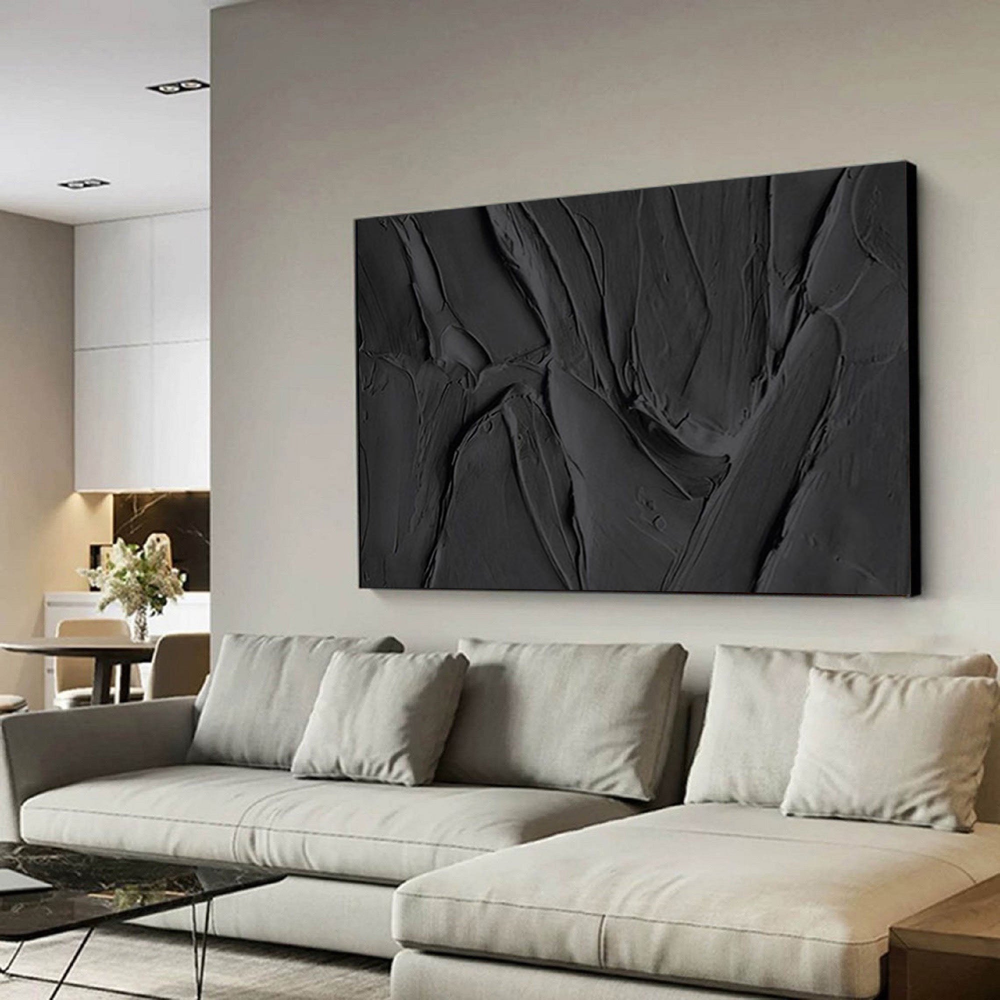 Black Minimalist Painting #BM 058