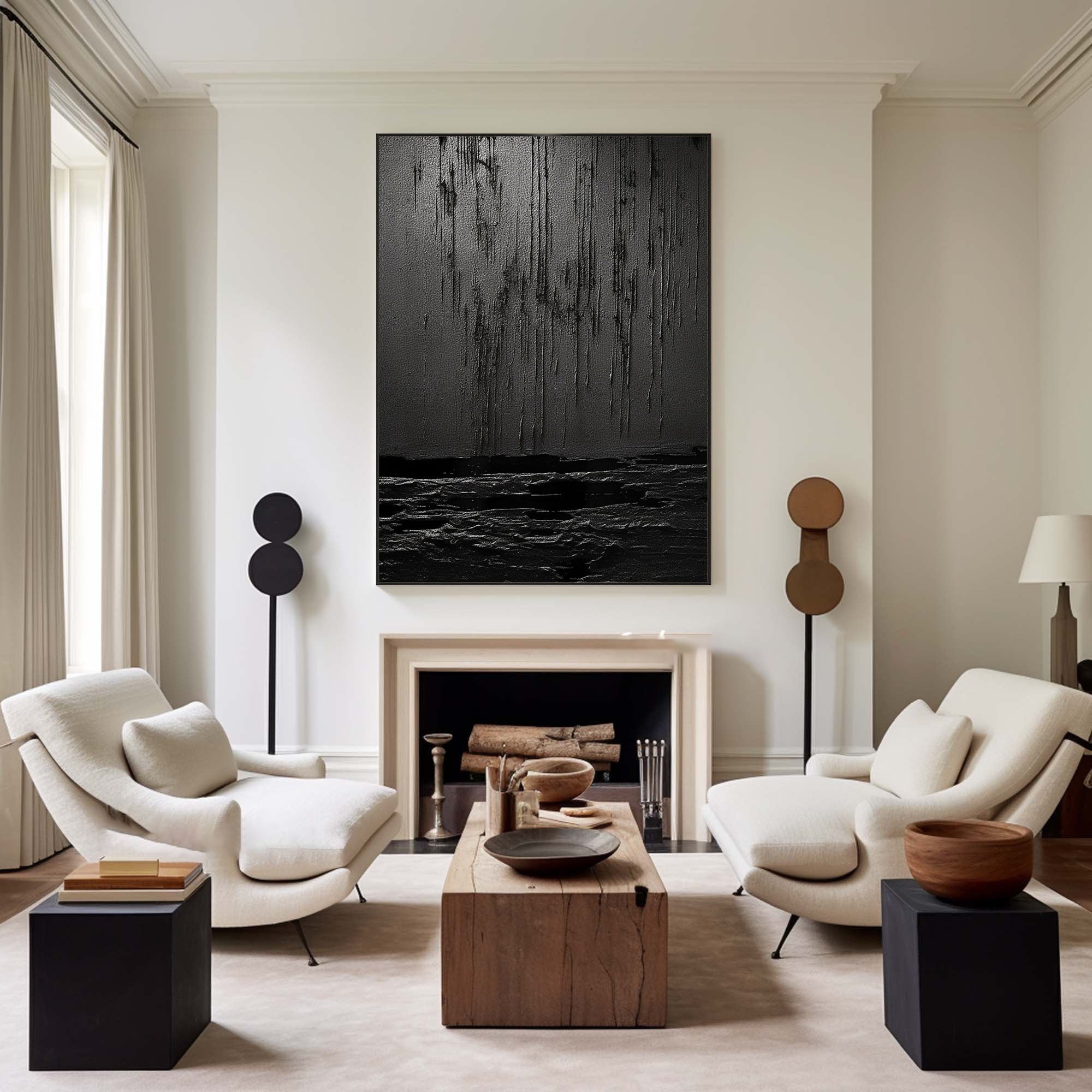 Black Minimalist Painting #BM 019