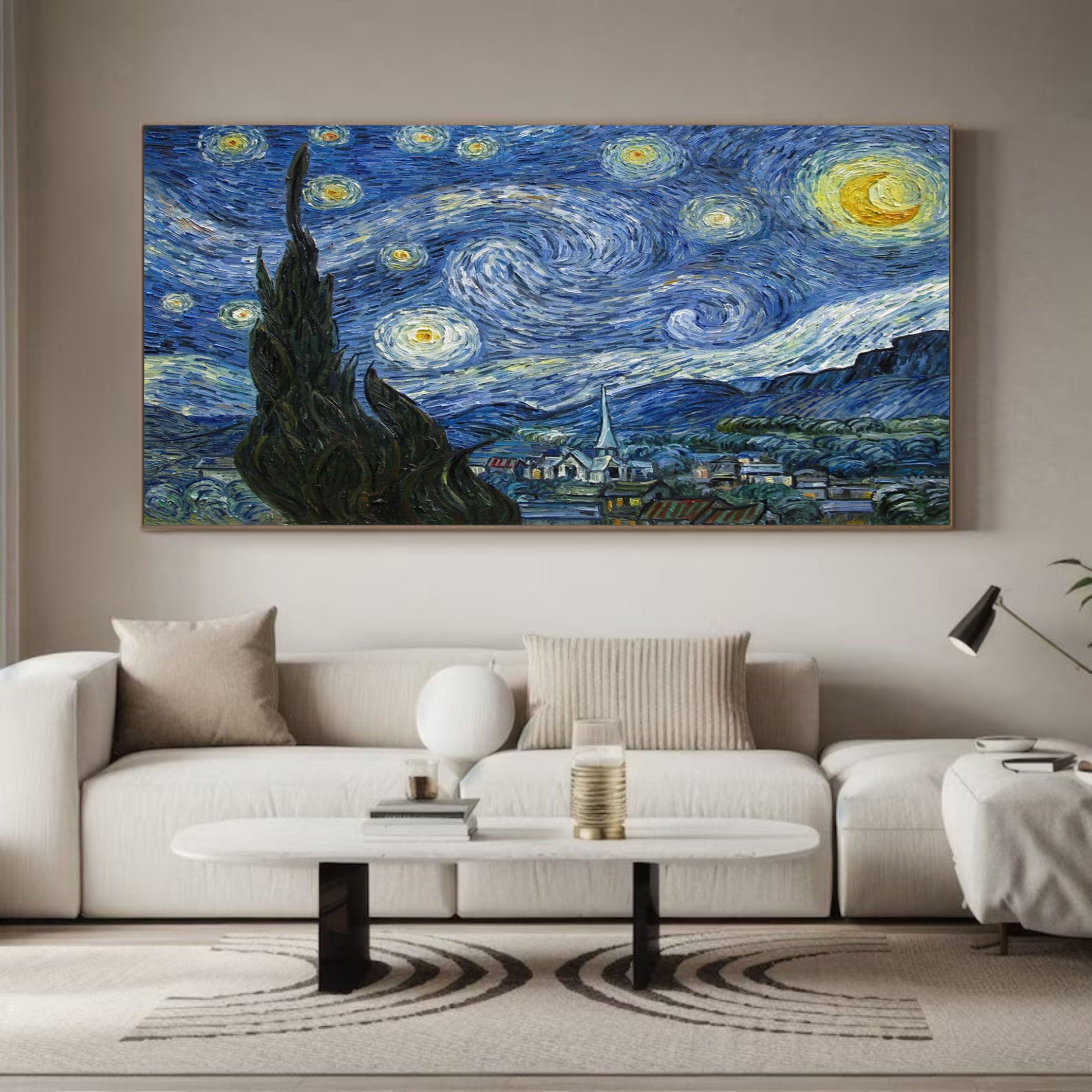 The Starry Night, After Van Gogh, Contemporary Wall Art #BGA 079