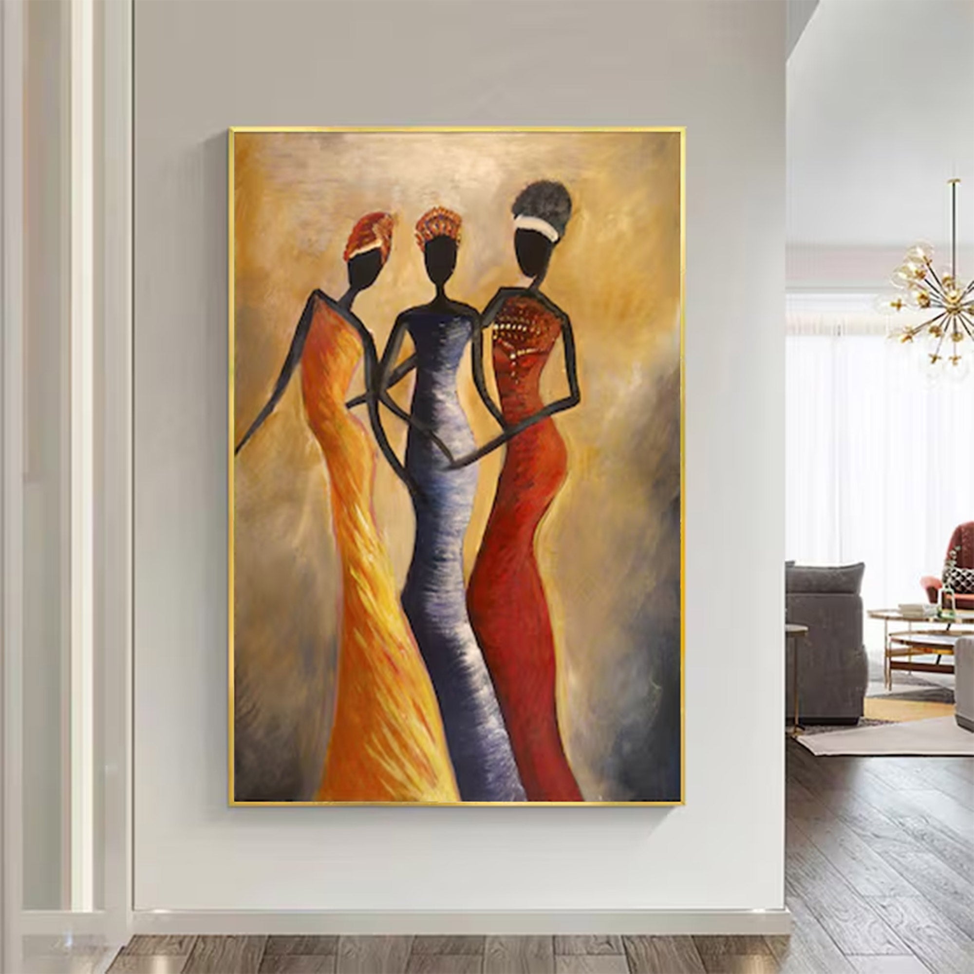 Large Figurative Women In Dresses | MuroArt #WGA 014