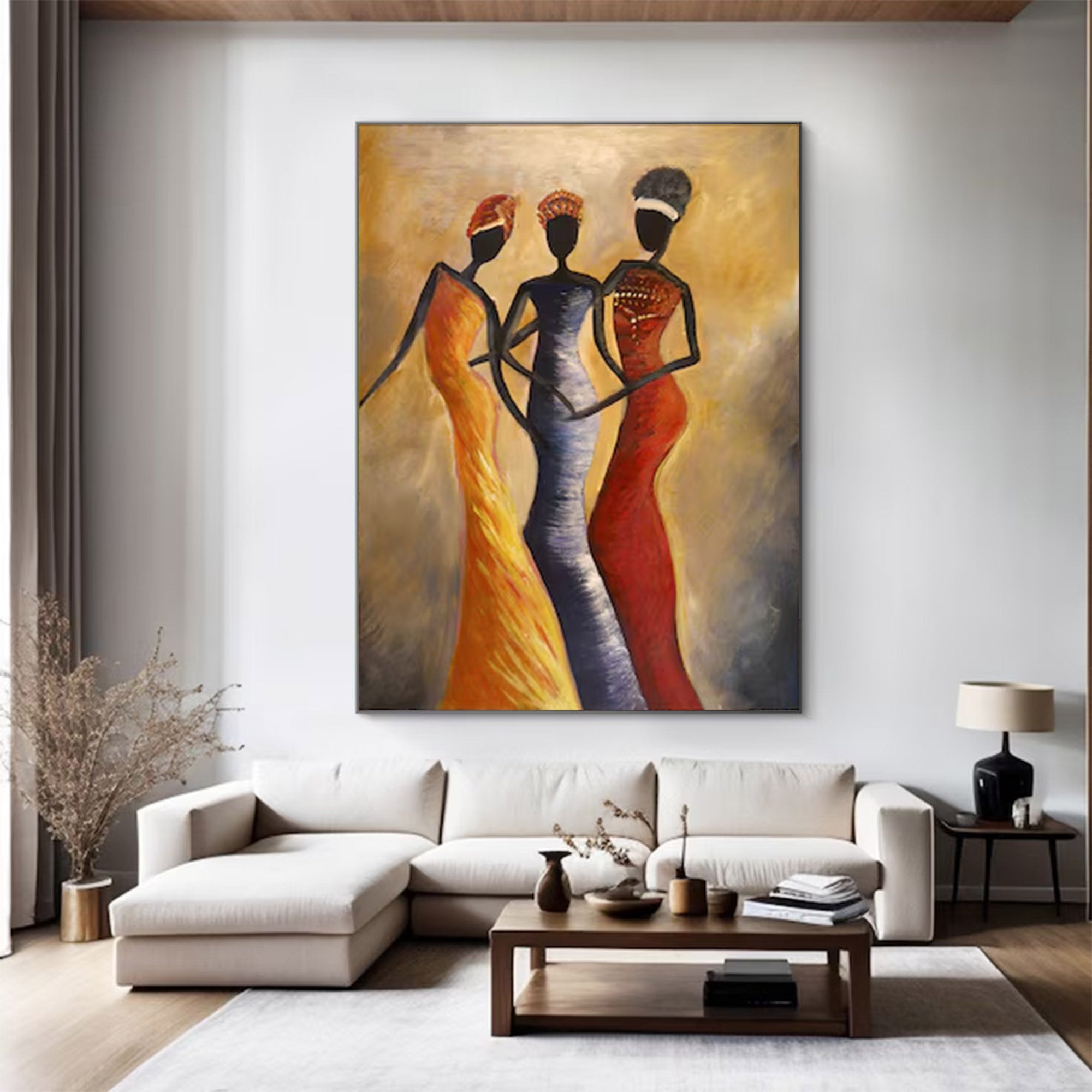Large Figurative Women In Dresses | MuroArt #WGA 014