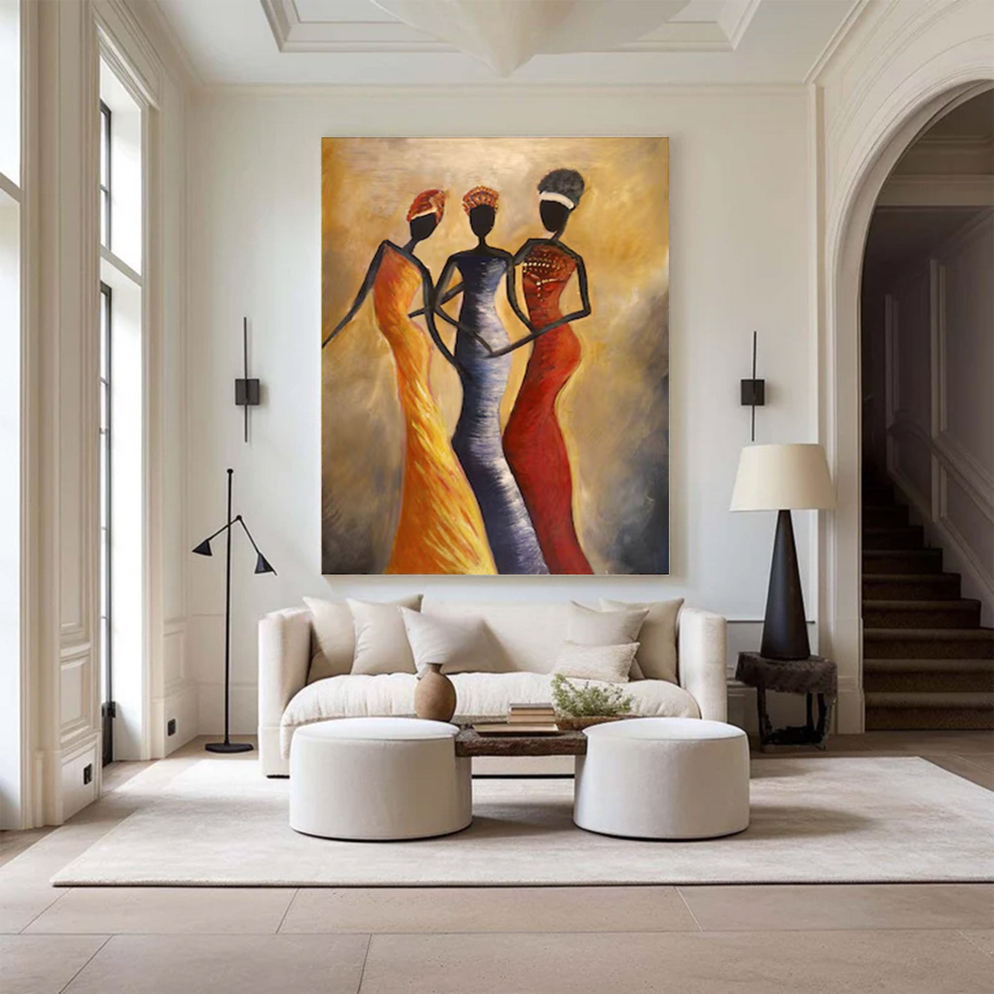 Large Figurative Women In Dresses | MuroArt #WGA 014