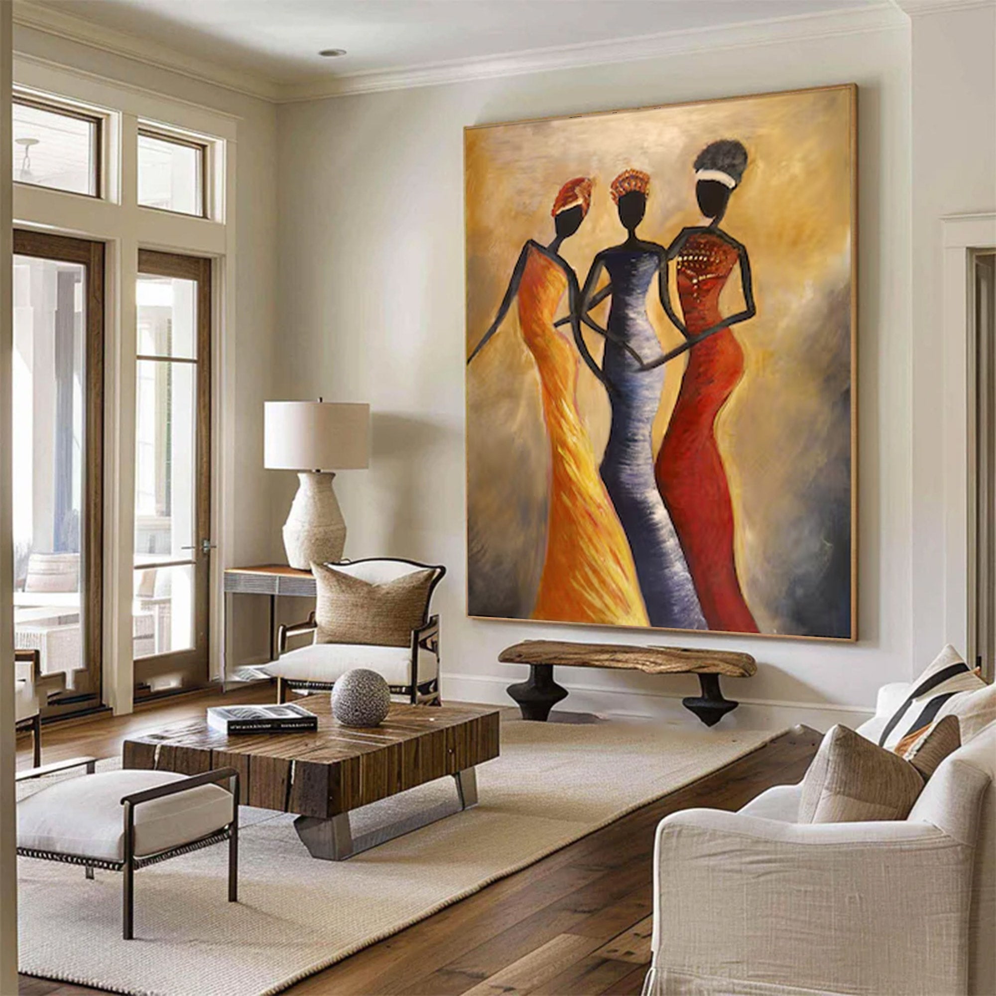 Large Figurative Women In Dresses | MuroArt #WGA 014