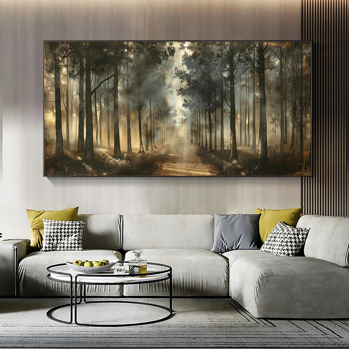 Misty Woodland Path Wall Art #BGA 052