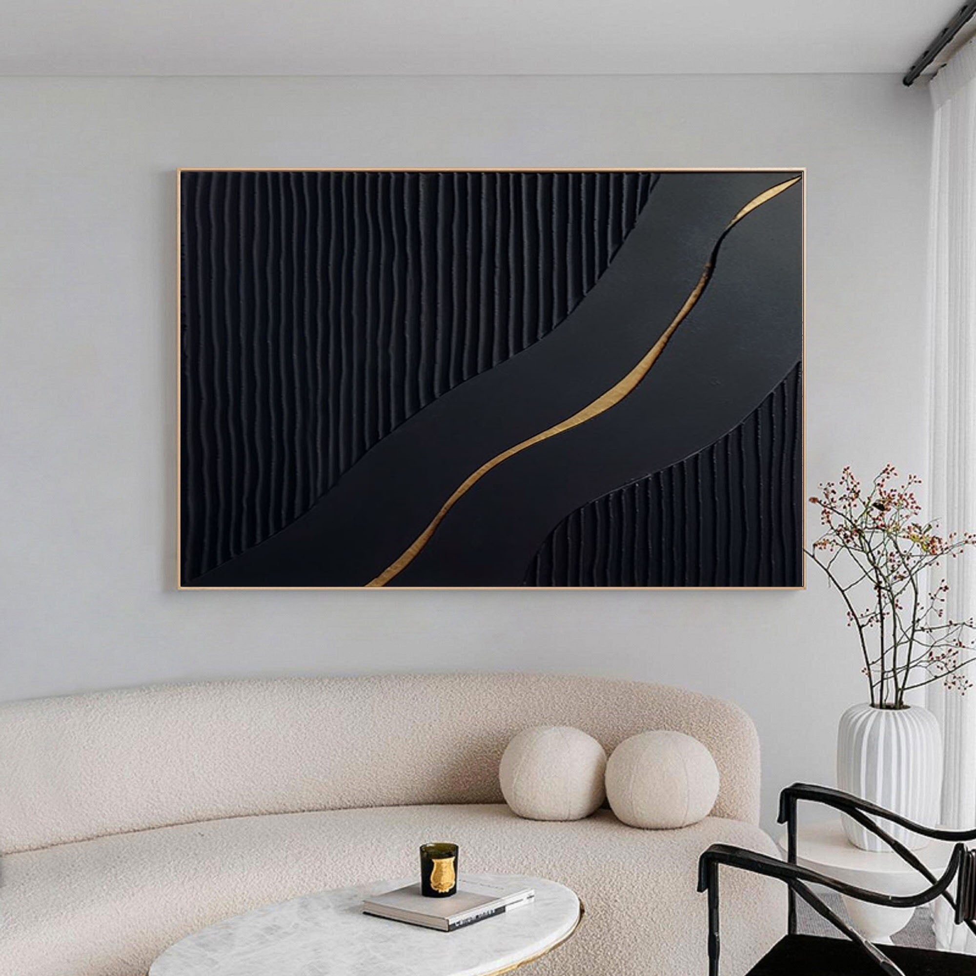 Black Minimalist Painting #BM 067