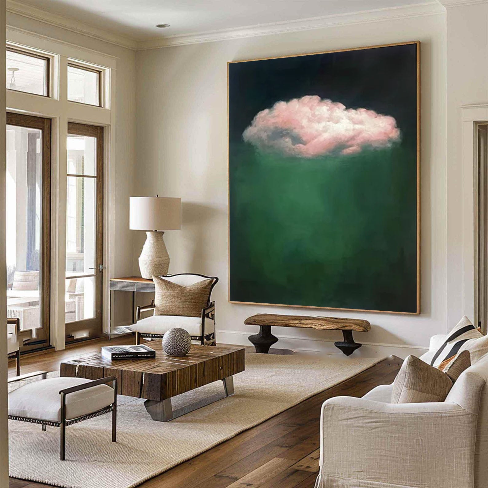 Ethereal Cloudscape Painting Elegant Wall Art for Living Spaces #SP 001