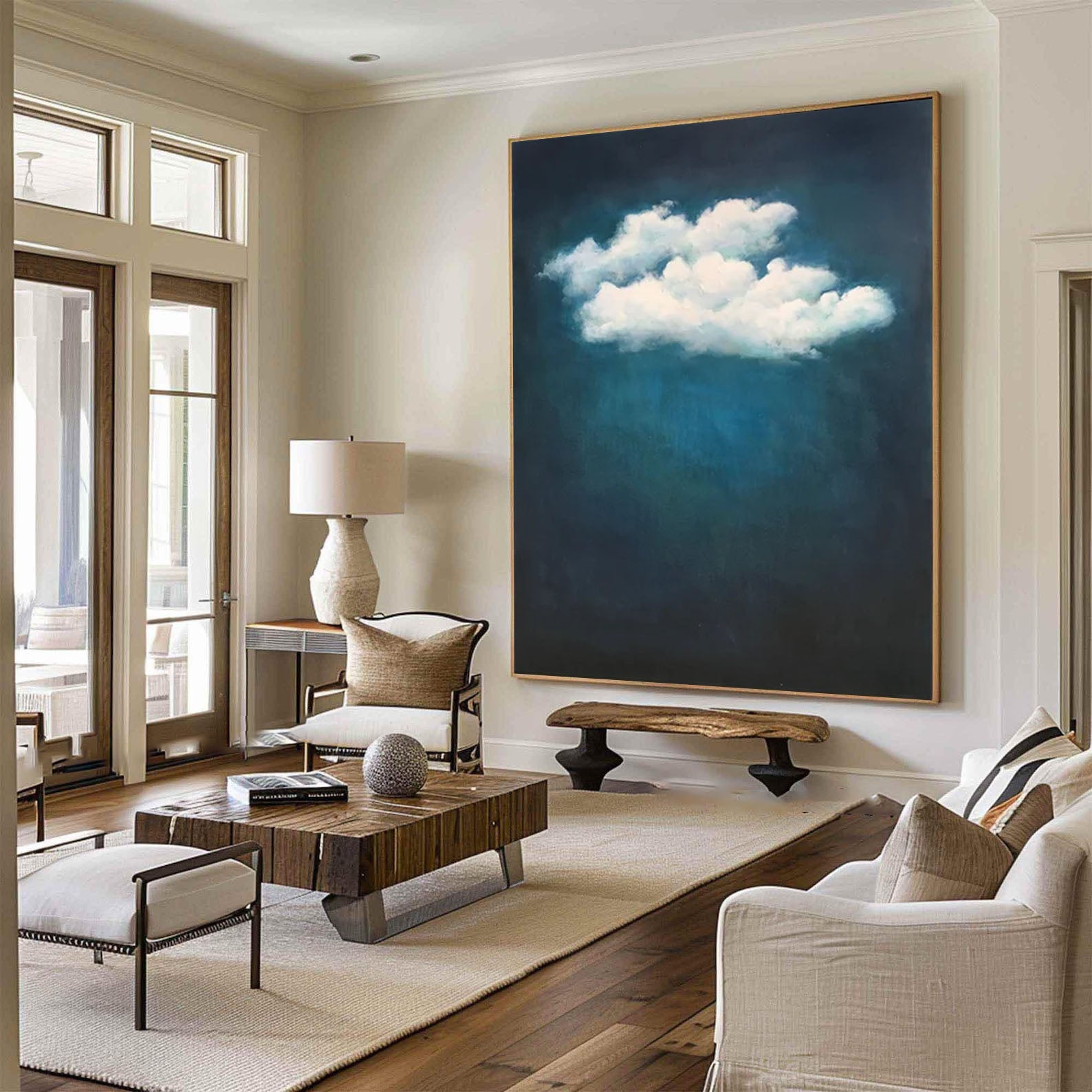 Ethereal Cloudscape Painting Elegant Wall Art for Living Spaces #SP 002