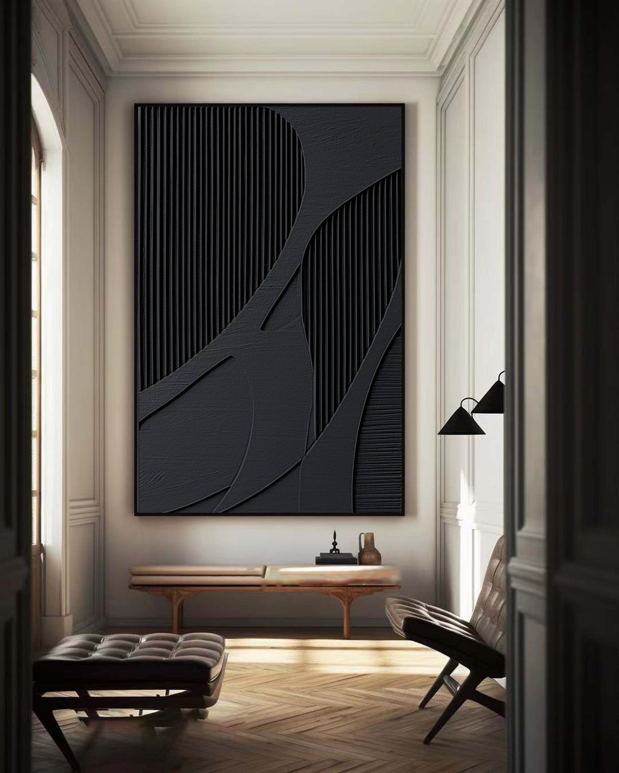 Black Minimalist Painting #BM 024