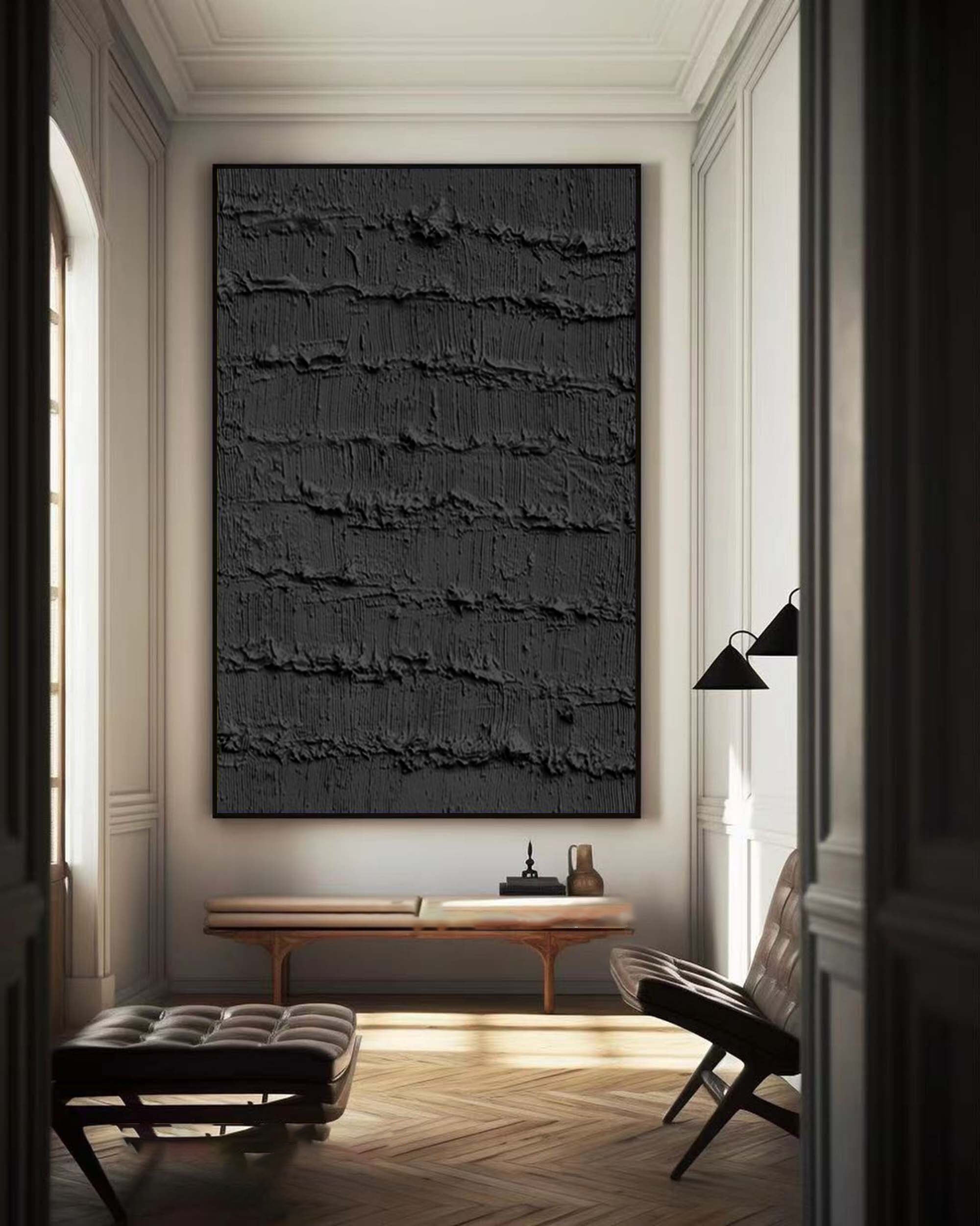 Black Minimalist Painting #BM 056