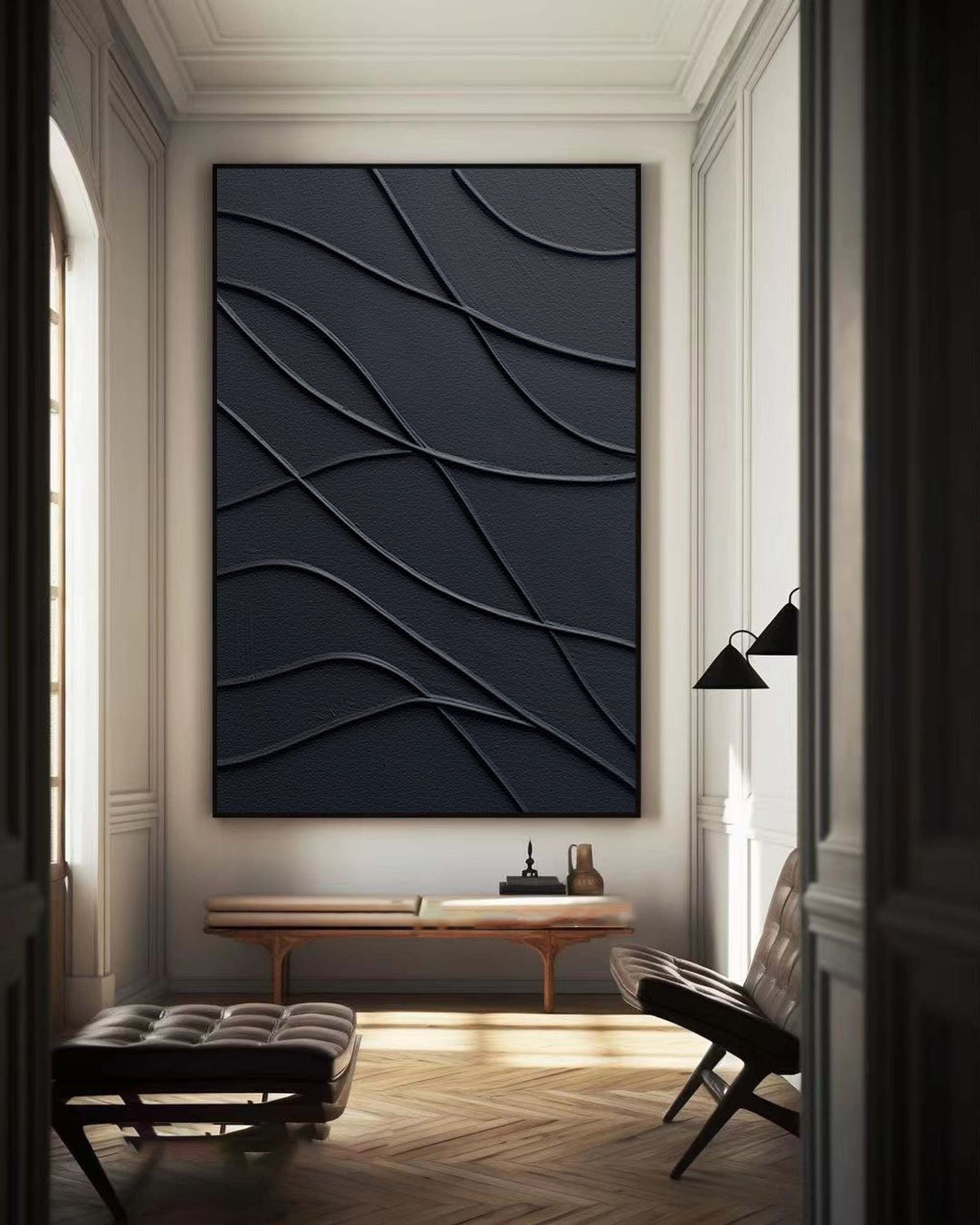 Minimalist Art: Bold Black Wall Art for Modern Spaces #BBA 105