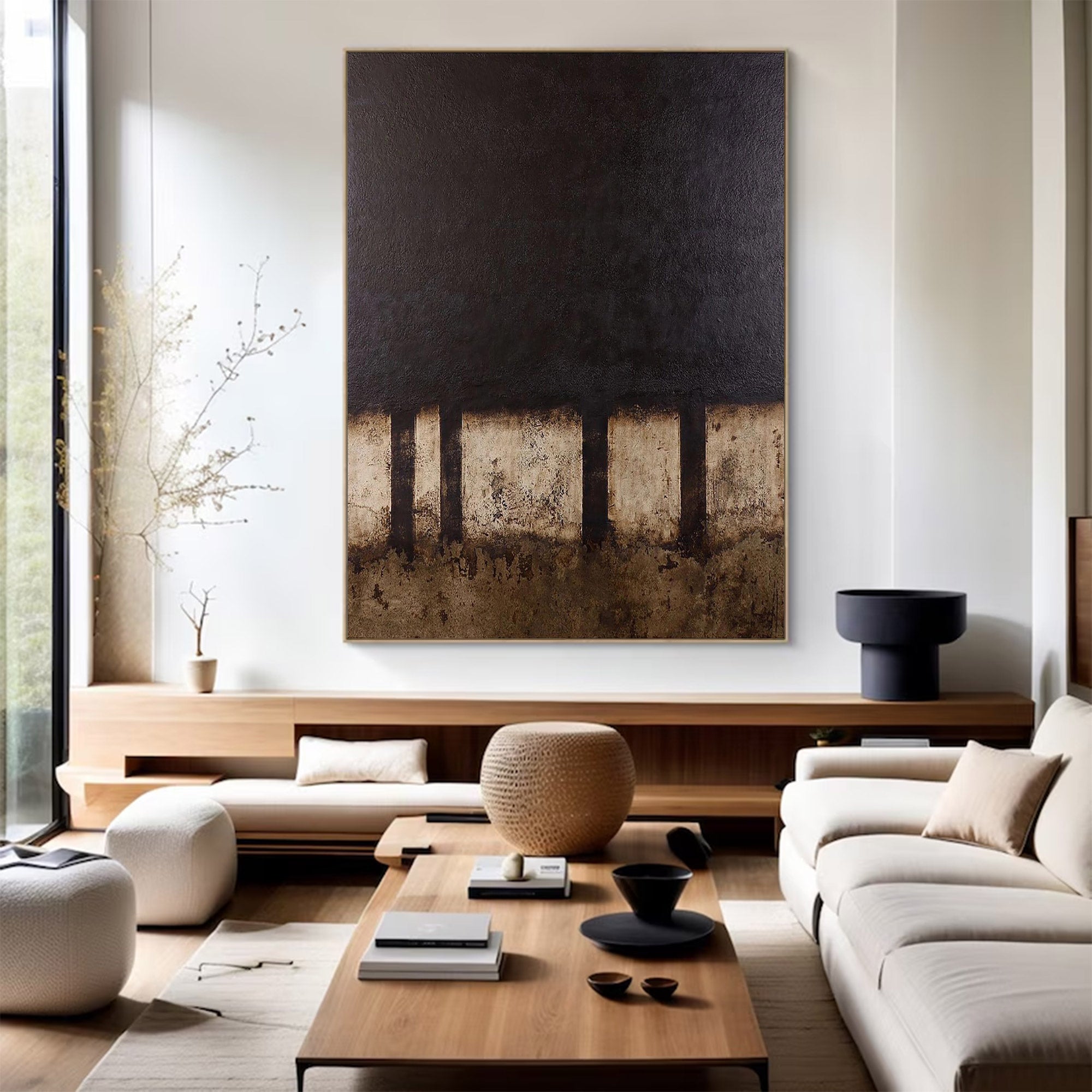 Abstract Massive Textured Neutral Art | MuroArt #WG 109