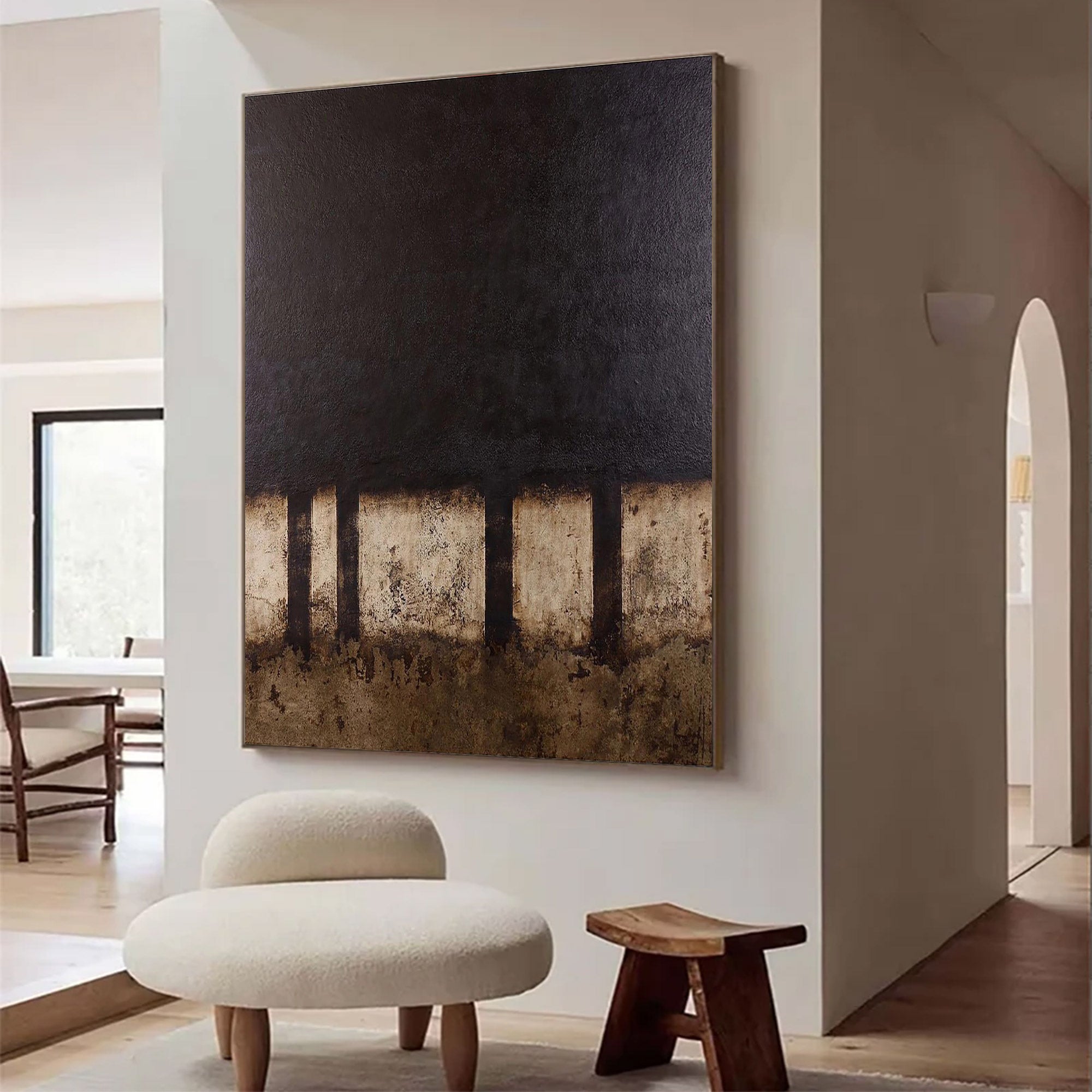 Abstract Massive Textured Neutral Art | MuroArt #WG 109